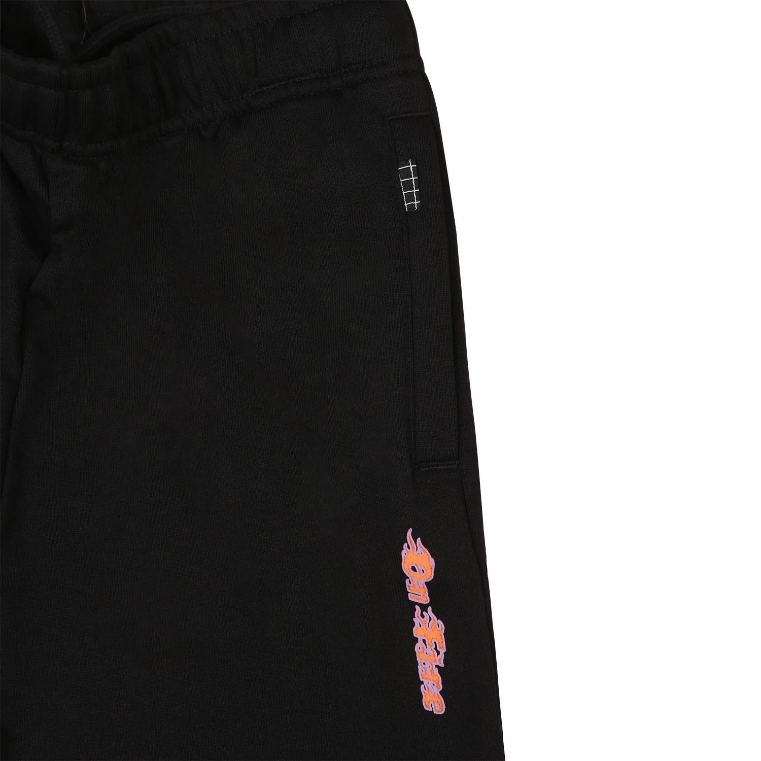 Shop Molo Black Trousers For Boy With Writing