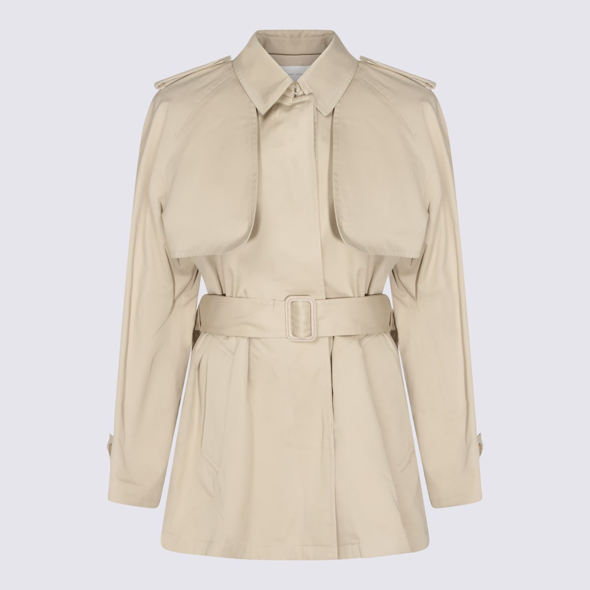 The Row Beige Cotton Trench Coat In Brown