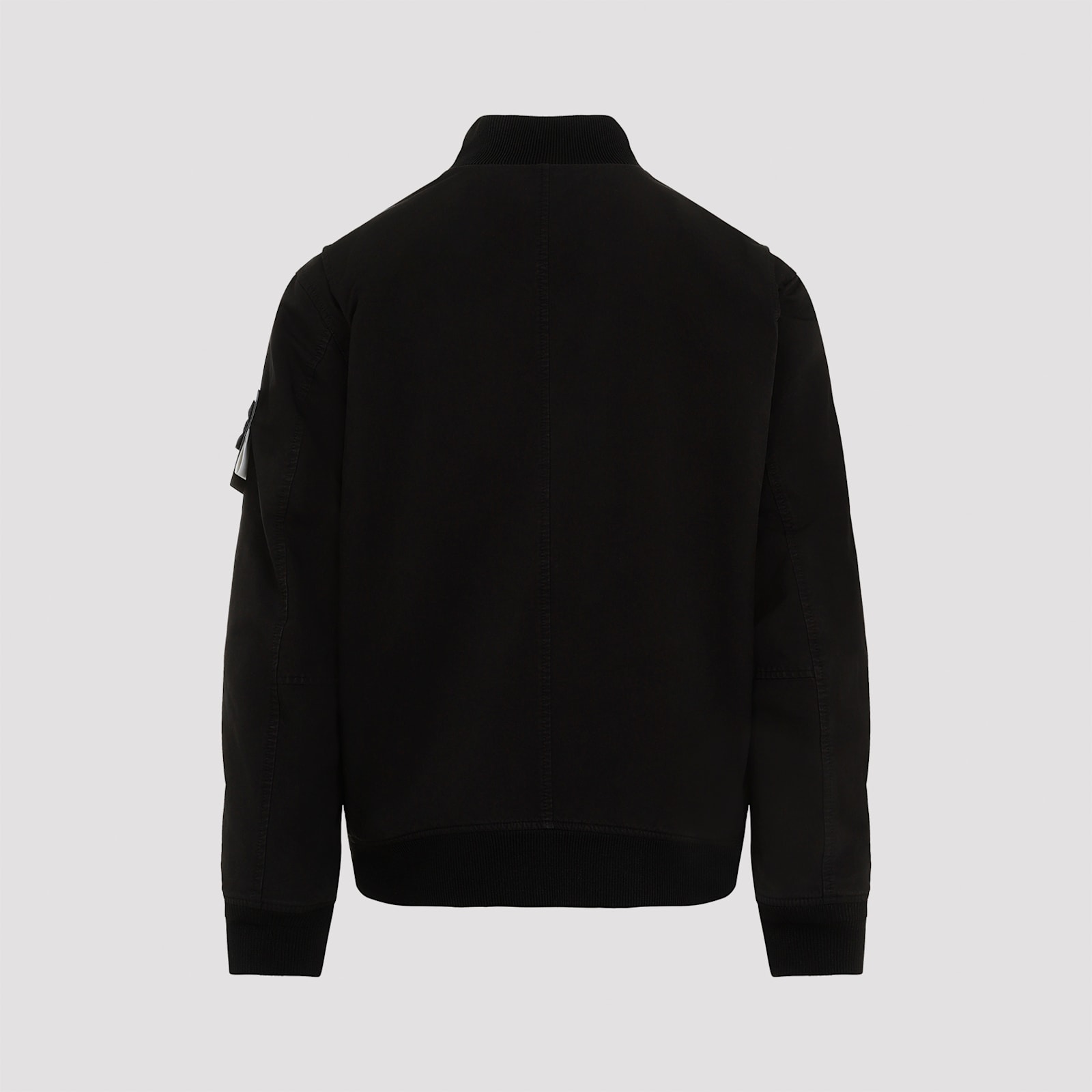 Shop Stone Island Polyester Jacket In Black