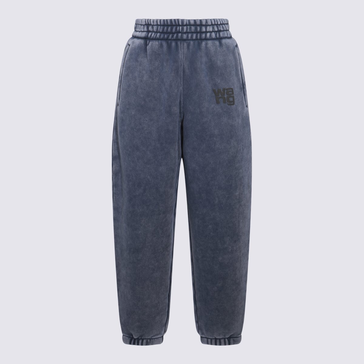 Shop Alexander Wang Acid Black Cotton Pants In Acid Black Ice