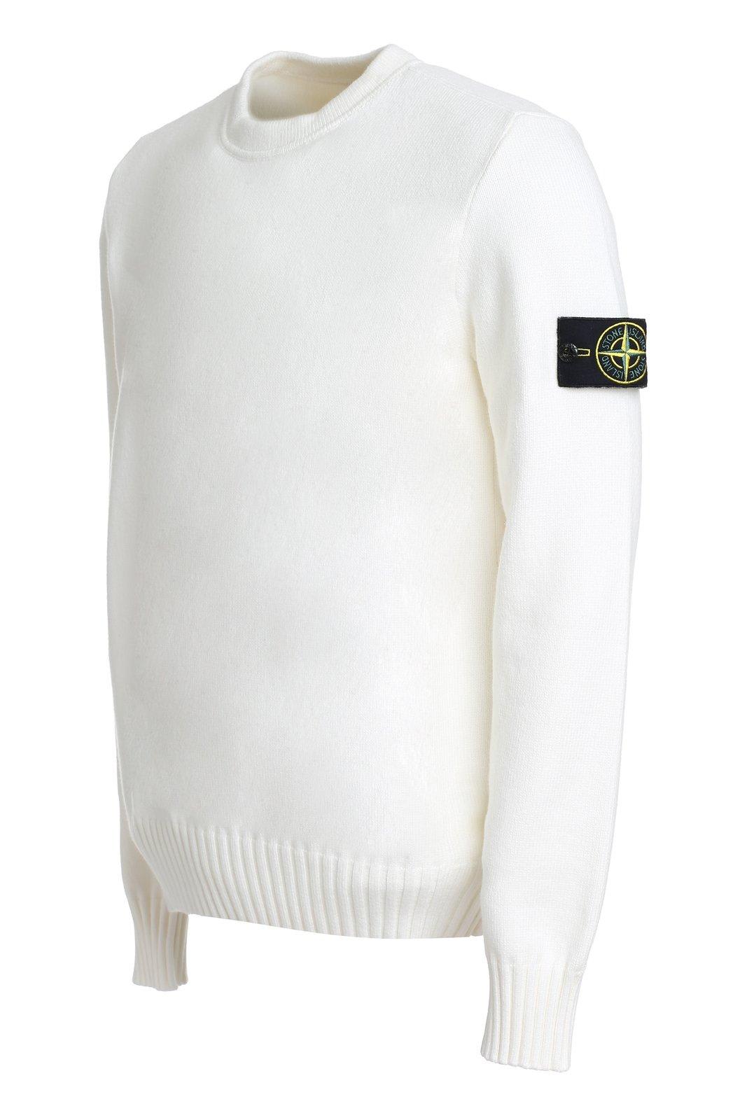 STONE ISLAND LOGO PATCH CREWNECK JUMPER 