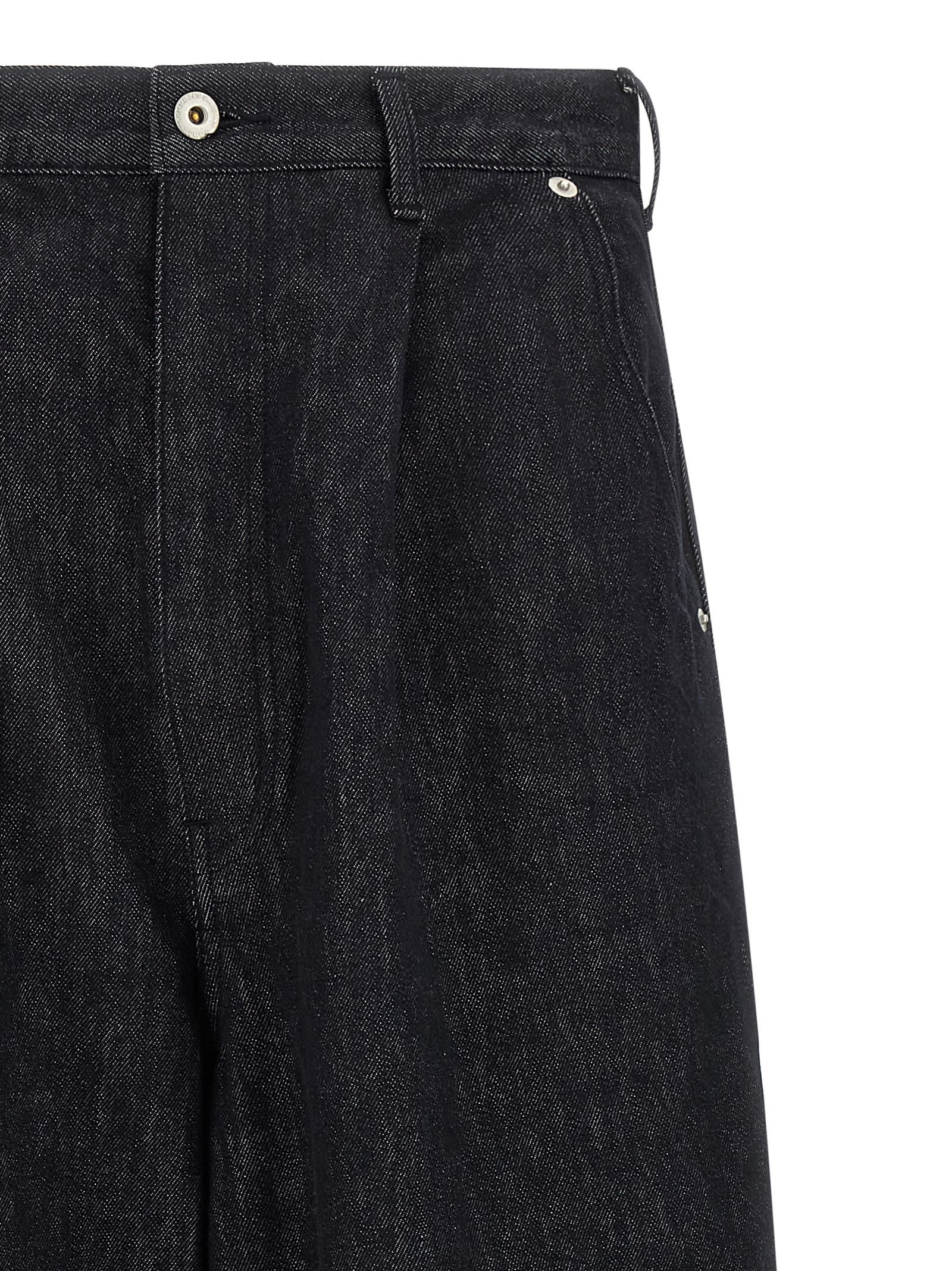 Comme Des Garçons Homme Deux Garment-dyed Jeans In Blue
