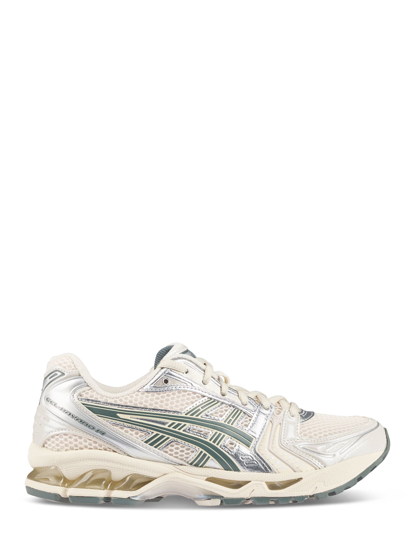 Shop Asics Gel-kayano 14 Sneakers In Birch Dark Pewter