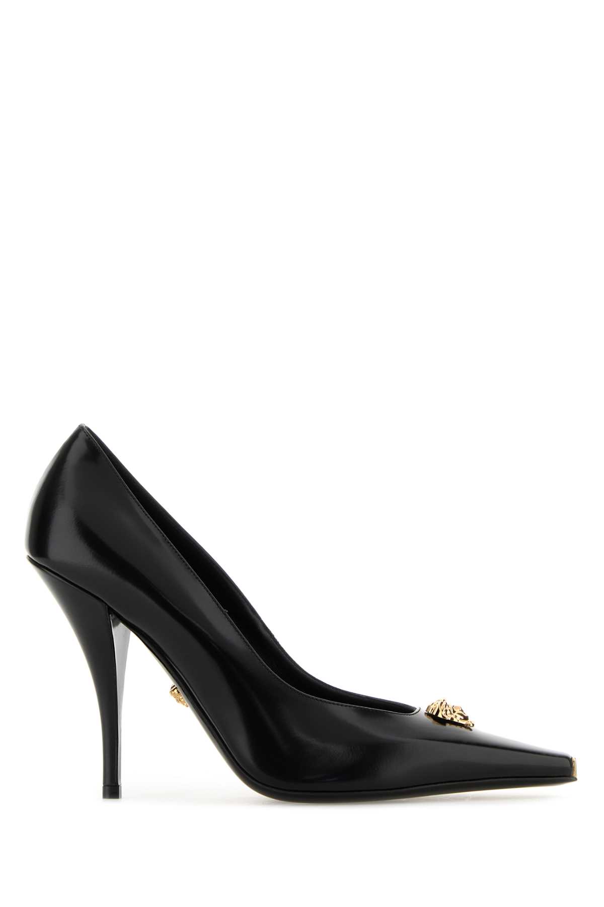 Black Leather Pumps