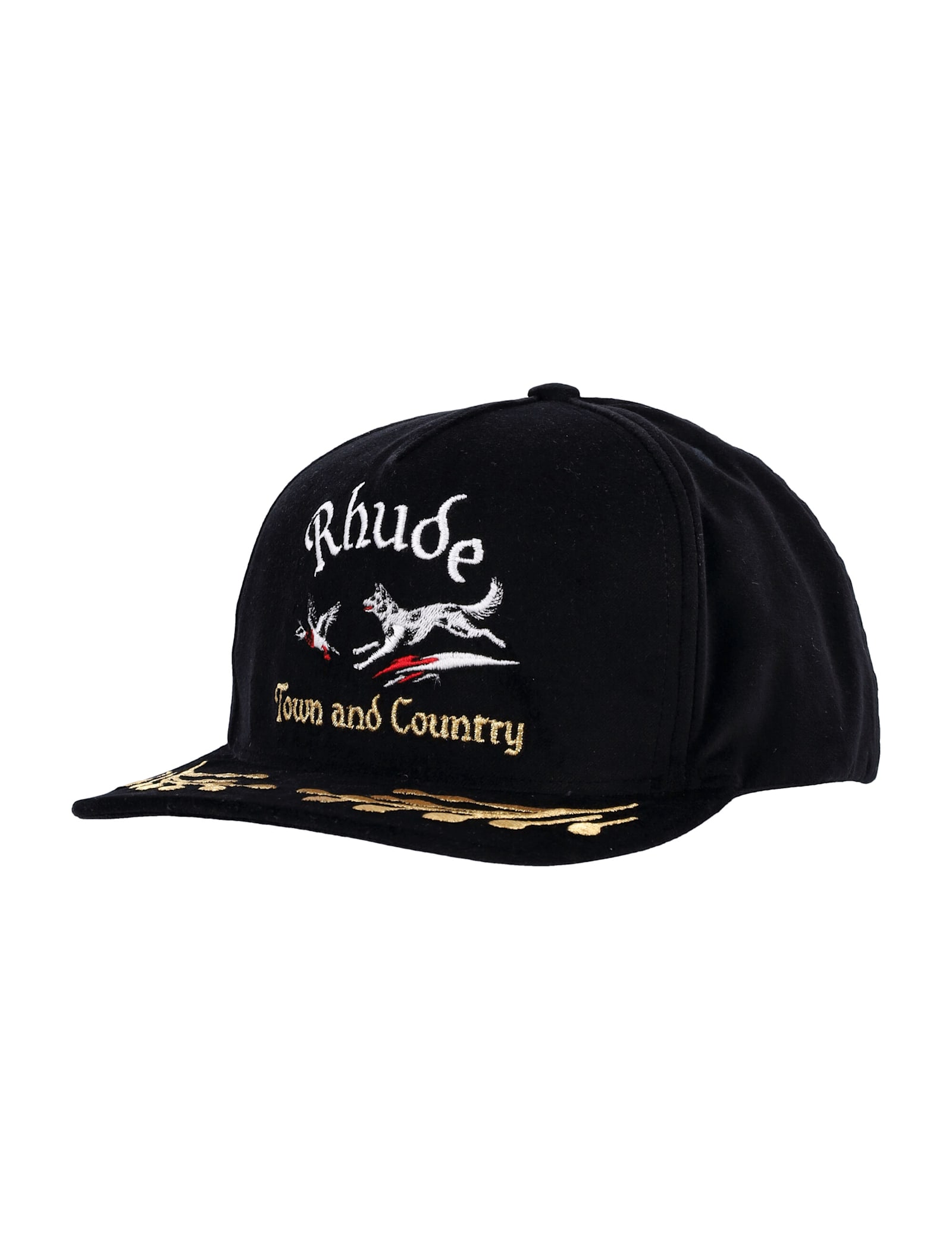 Shop Rhude Wine Country Souvenir Cap In Black White