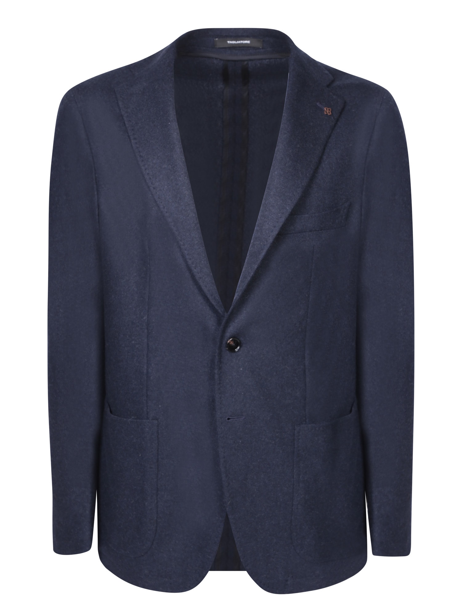 Shop Tagliatore Single-breasted Jacket Blue Suit