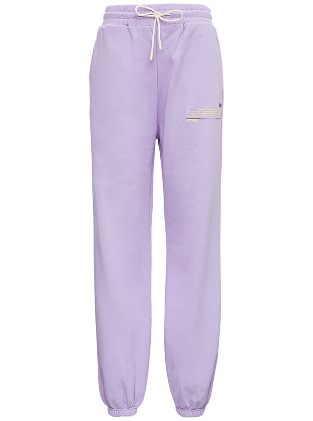 MSGM Lilac Cotton Jogger With Logo