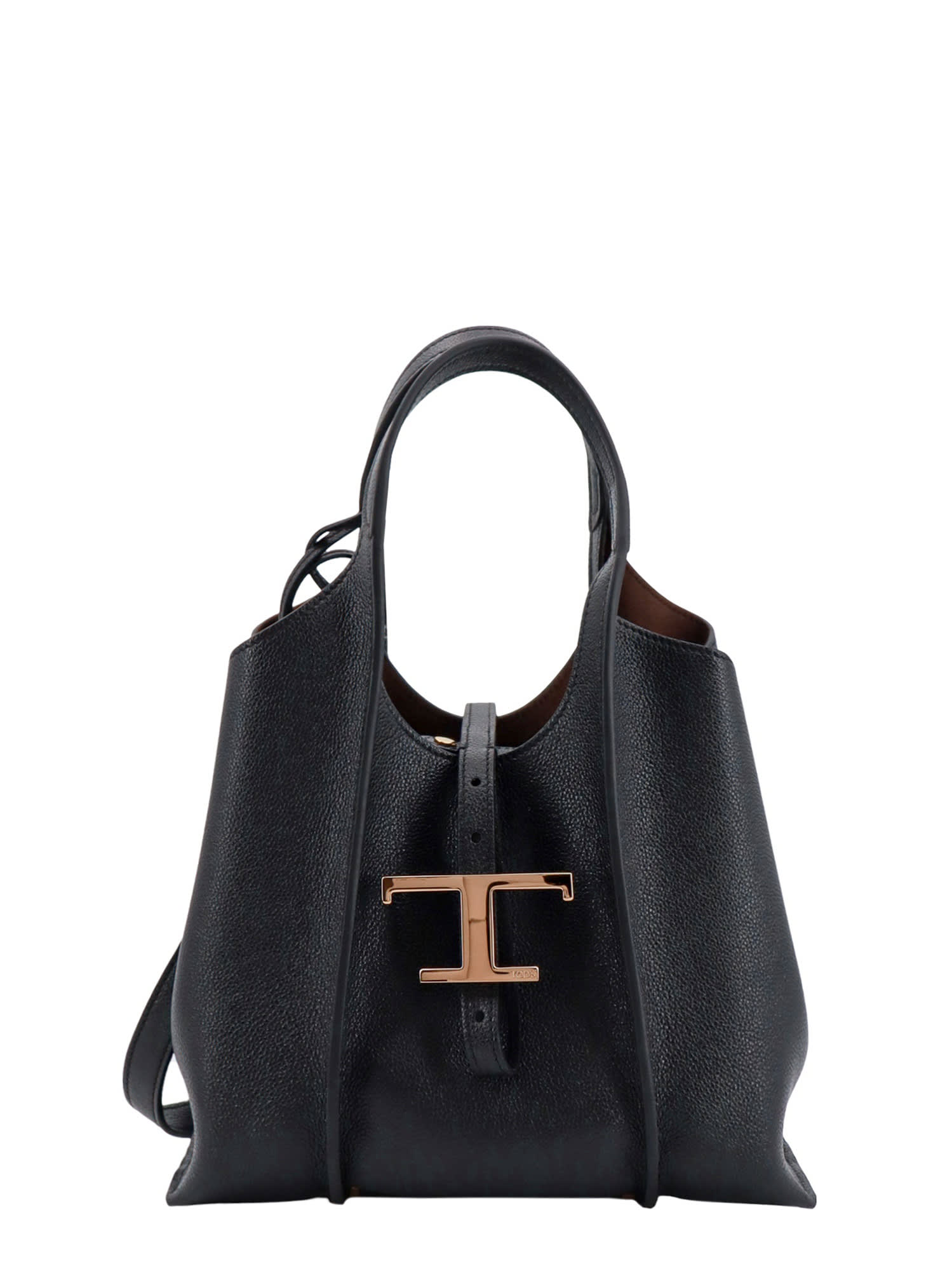 Shop Tod's T Timeless Shoulder Bag In Black