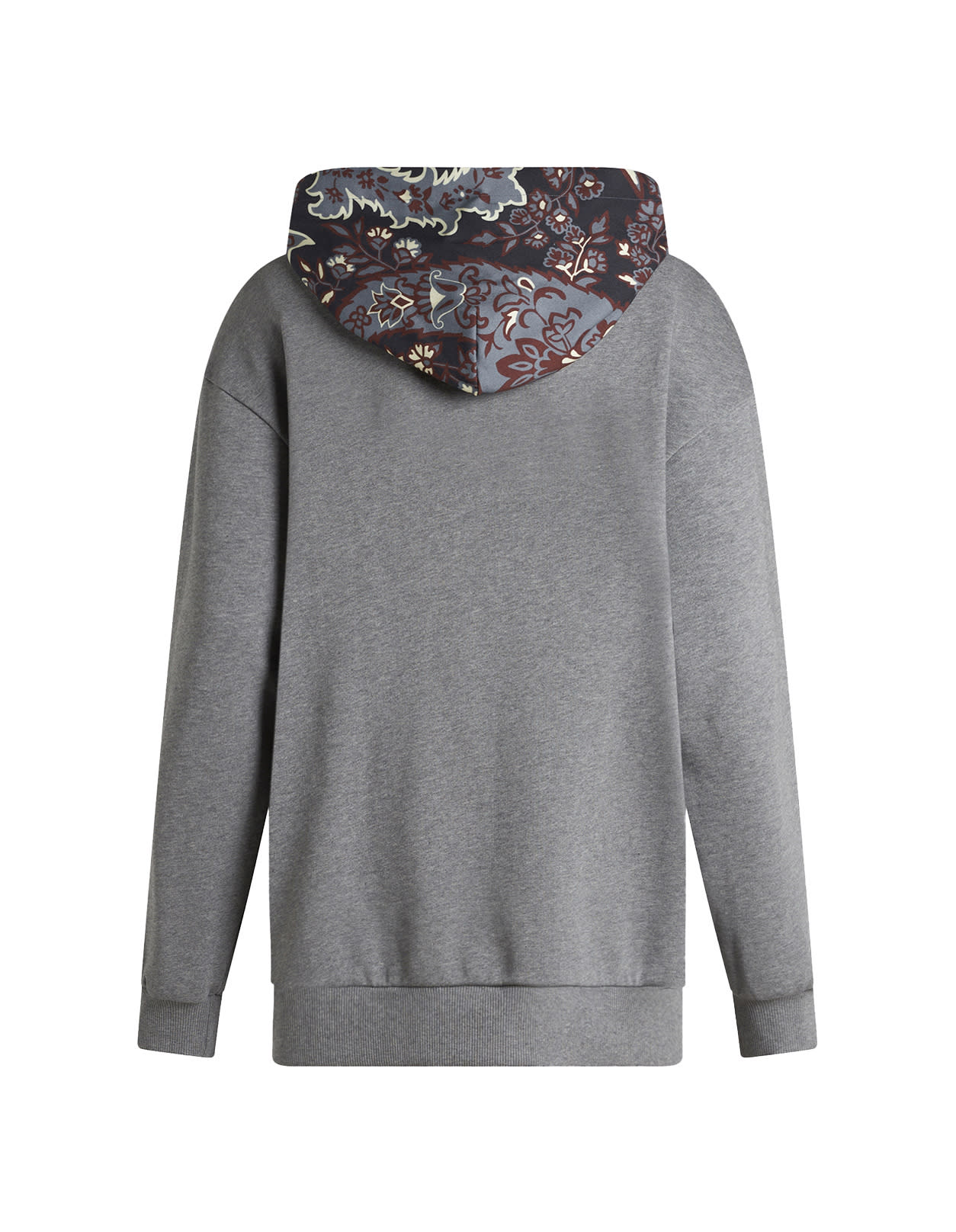 Shop Etro Grey Hoodie With Paisley Motif