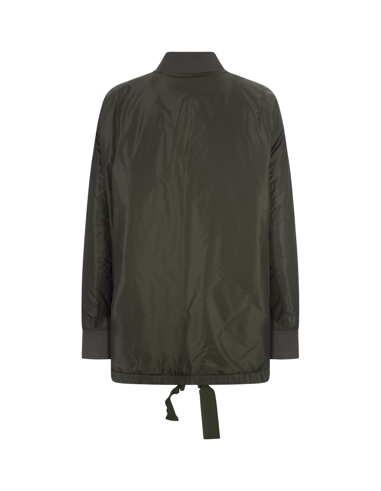 Shop Aspesi Green Flared Bomber Jacket In Militare