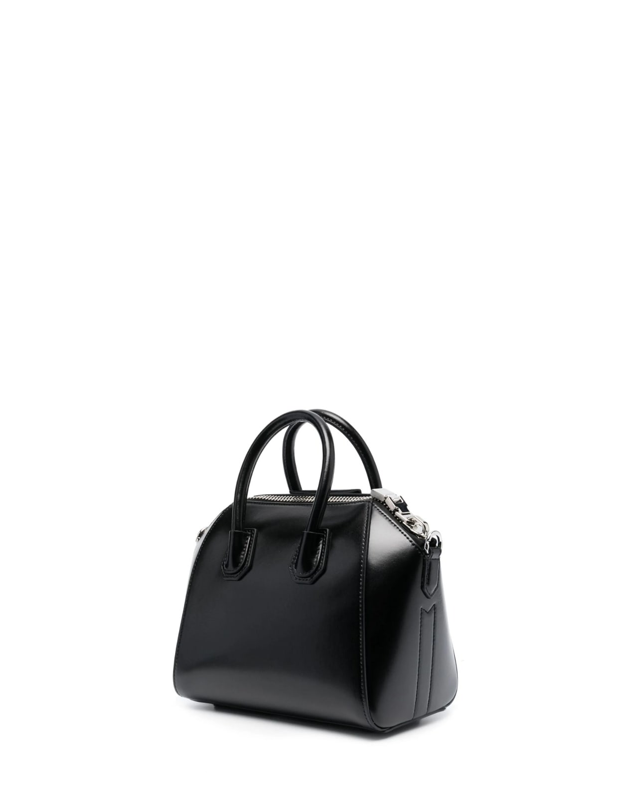 Shop Givenchy Small Antigona Bag In Black Grain Leather