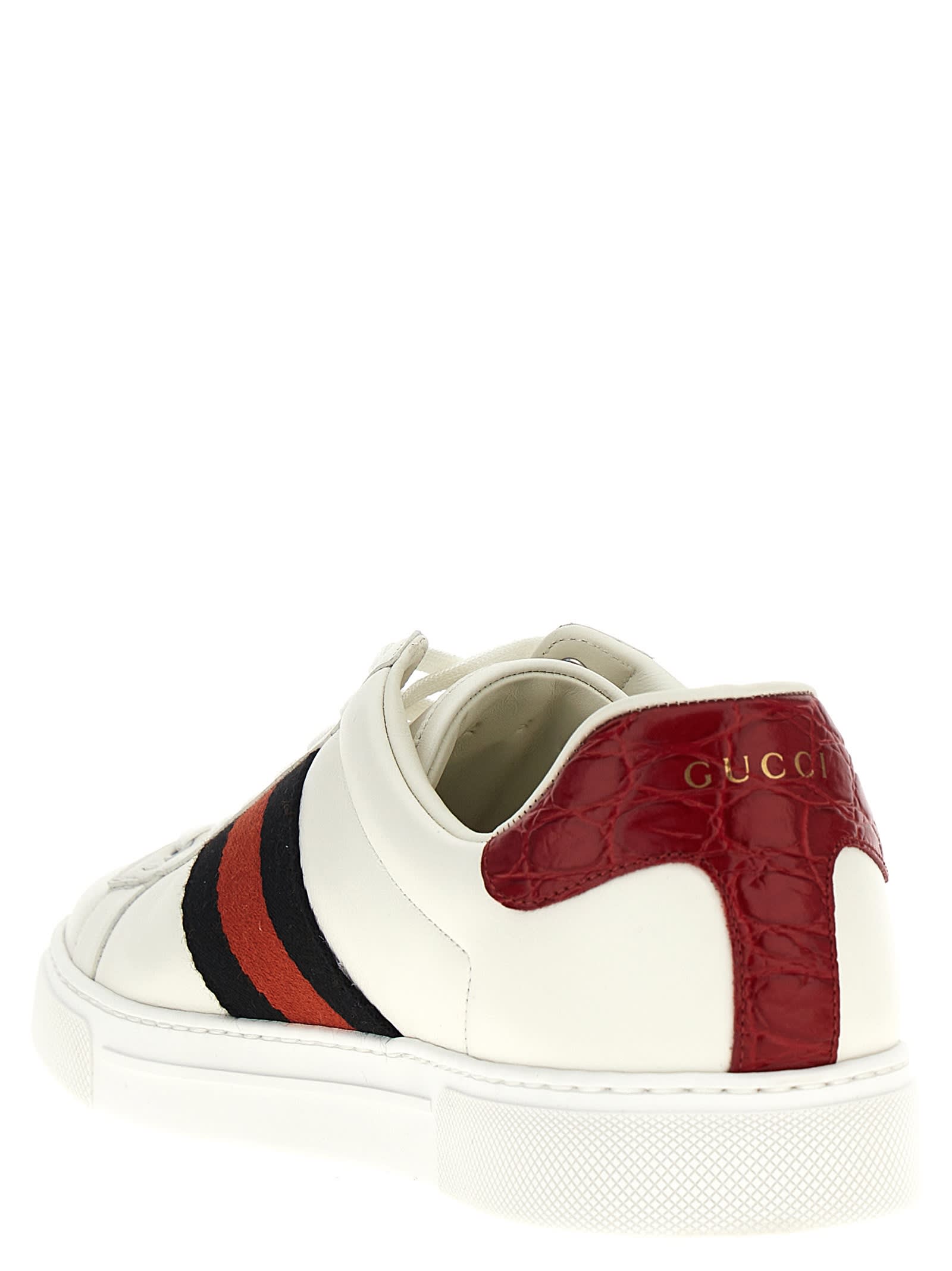 Shop Gucci Ace Sneakers In White