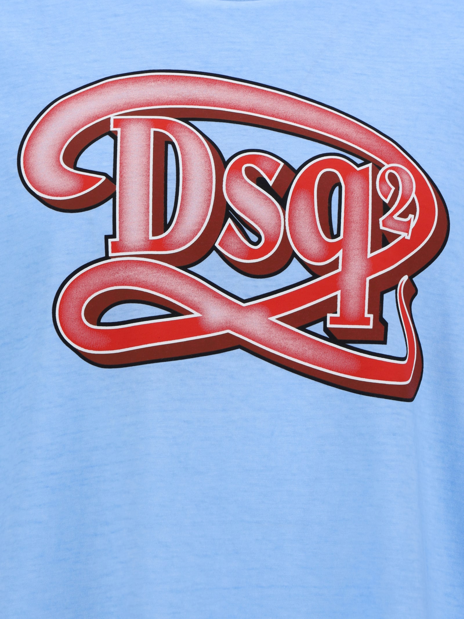 Shop Dsquared2 T-shirt In Clear Blue