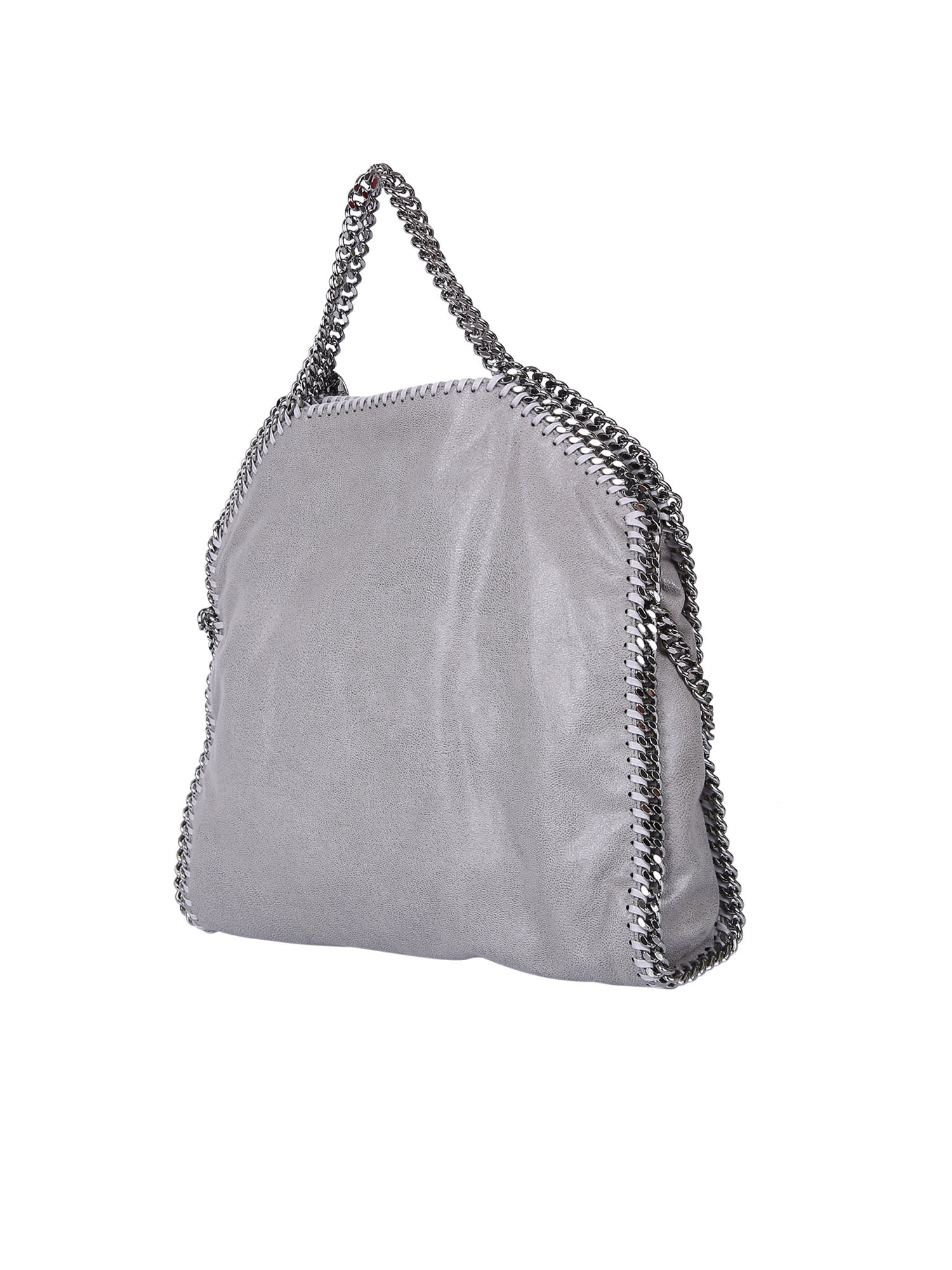 Shop Stella Mccartney Grey Falabella Triple Chain Bag