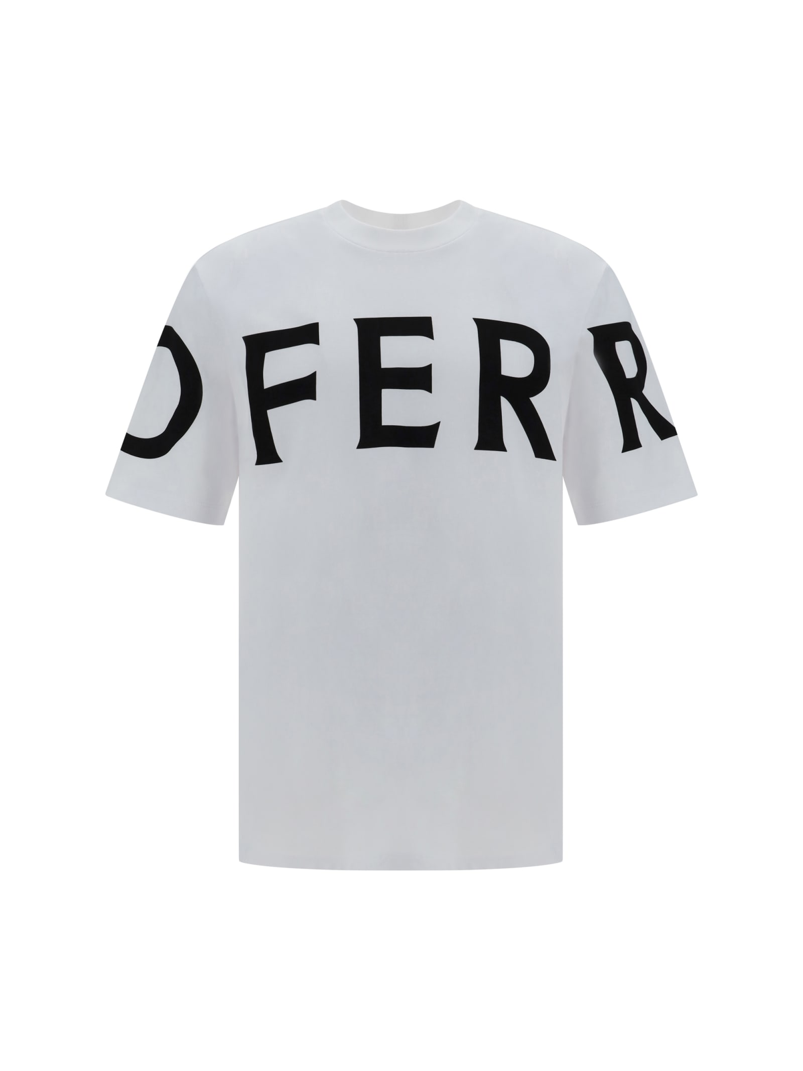 Shop Ferragamo T-shirt In Black-white
