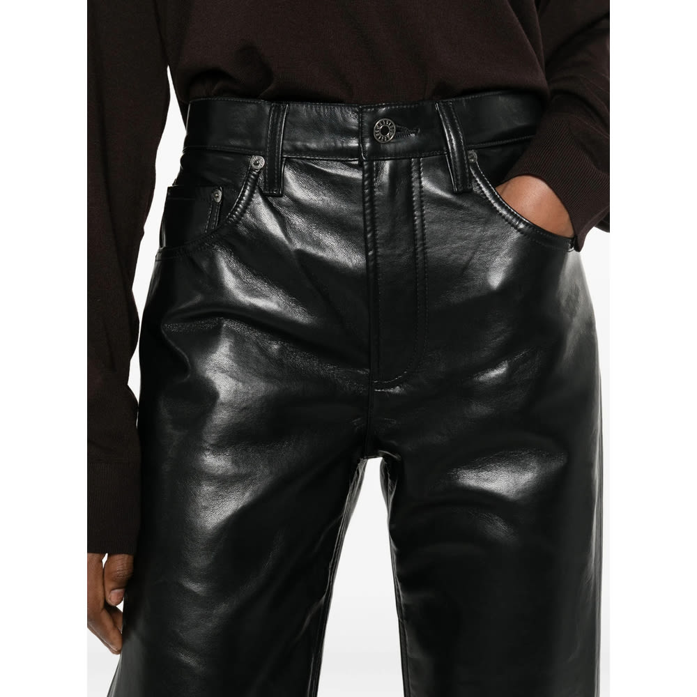 Agolde Five-pocket Casual Pants In Black