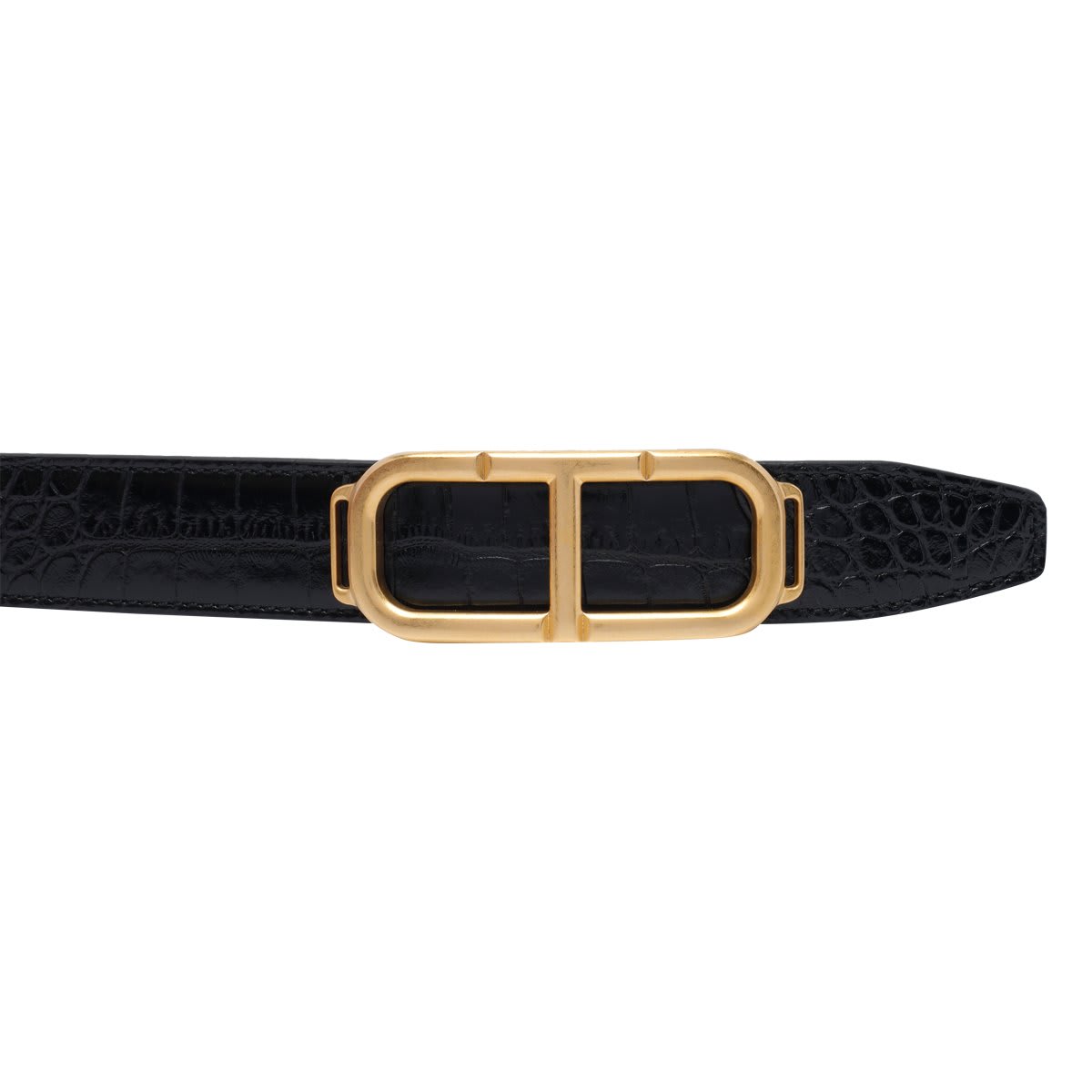 Shop Tom Ford Reversible Buckle Belt In Black