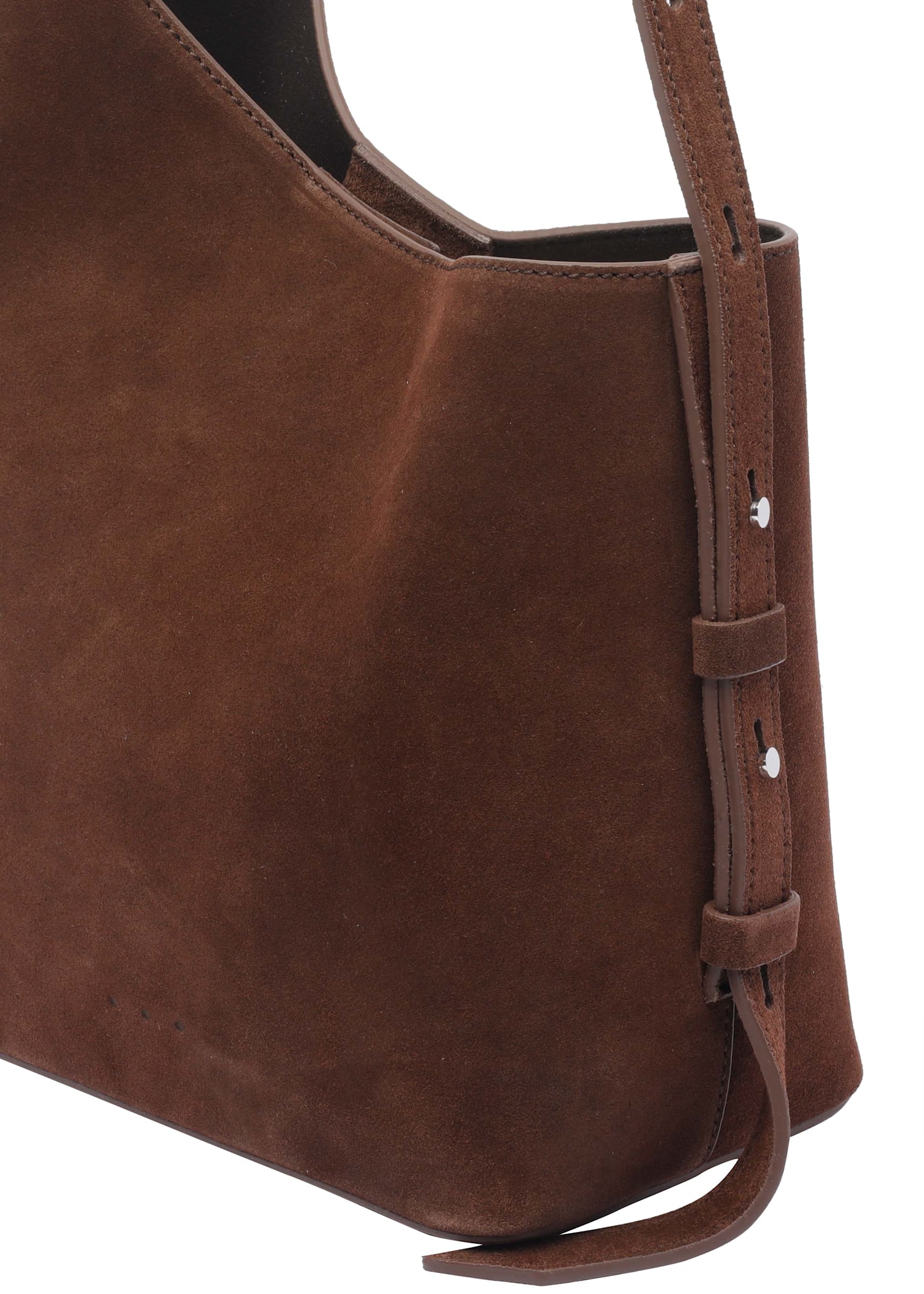 Aesther Ekme Demi-lune Suede Shoulder Bag In Brown