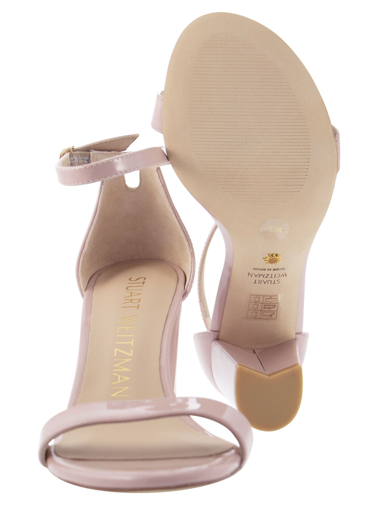 Shop Stuart Weitzman Nearlynude - High Open Sandal In Powder