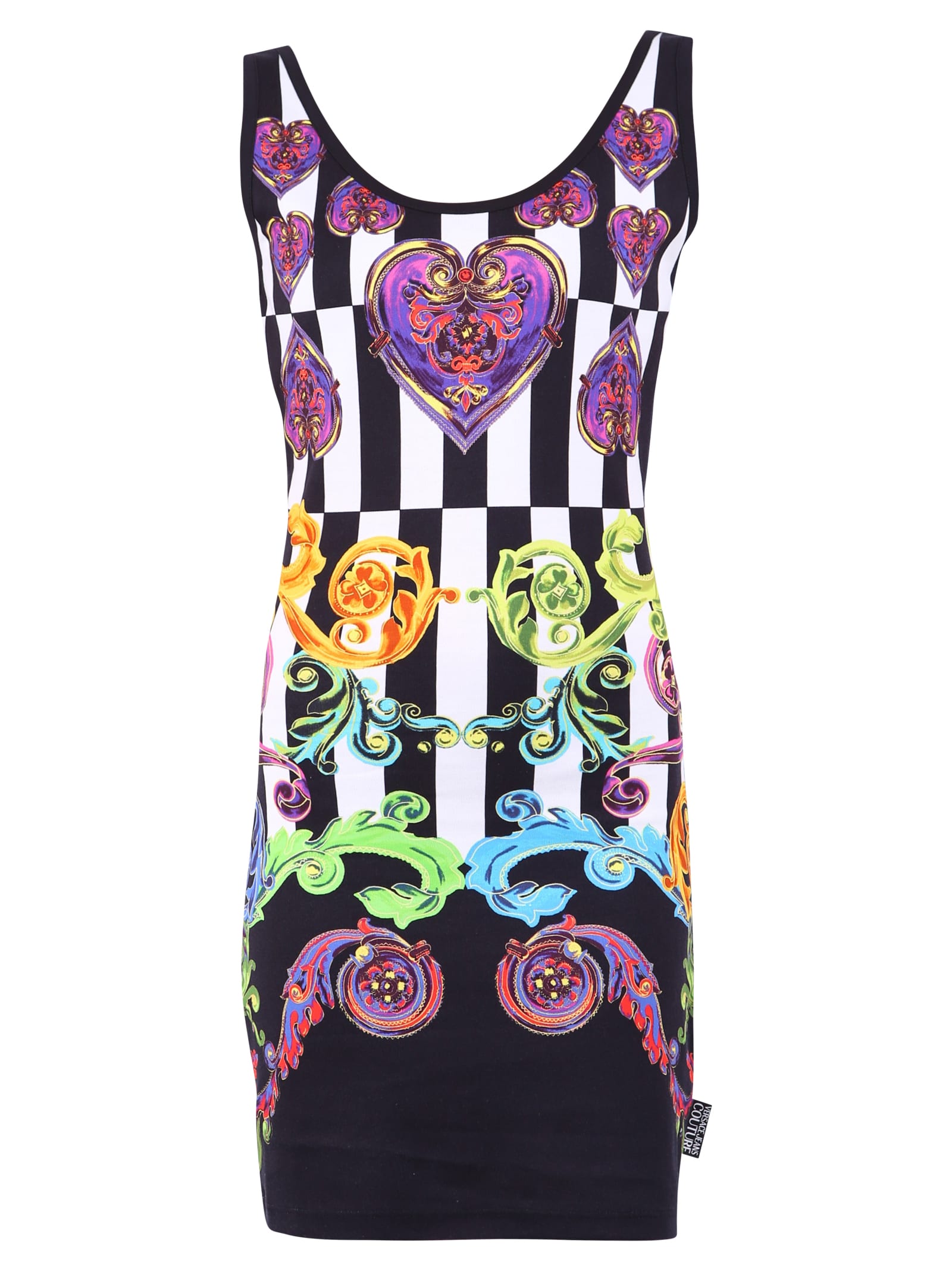 VERSACE JEANS COUTURE PRINTED DRESS,11247970