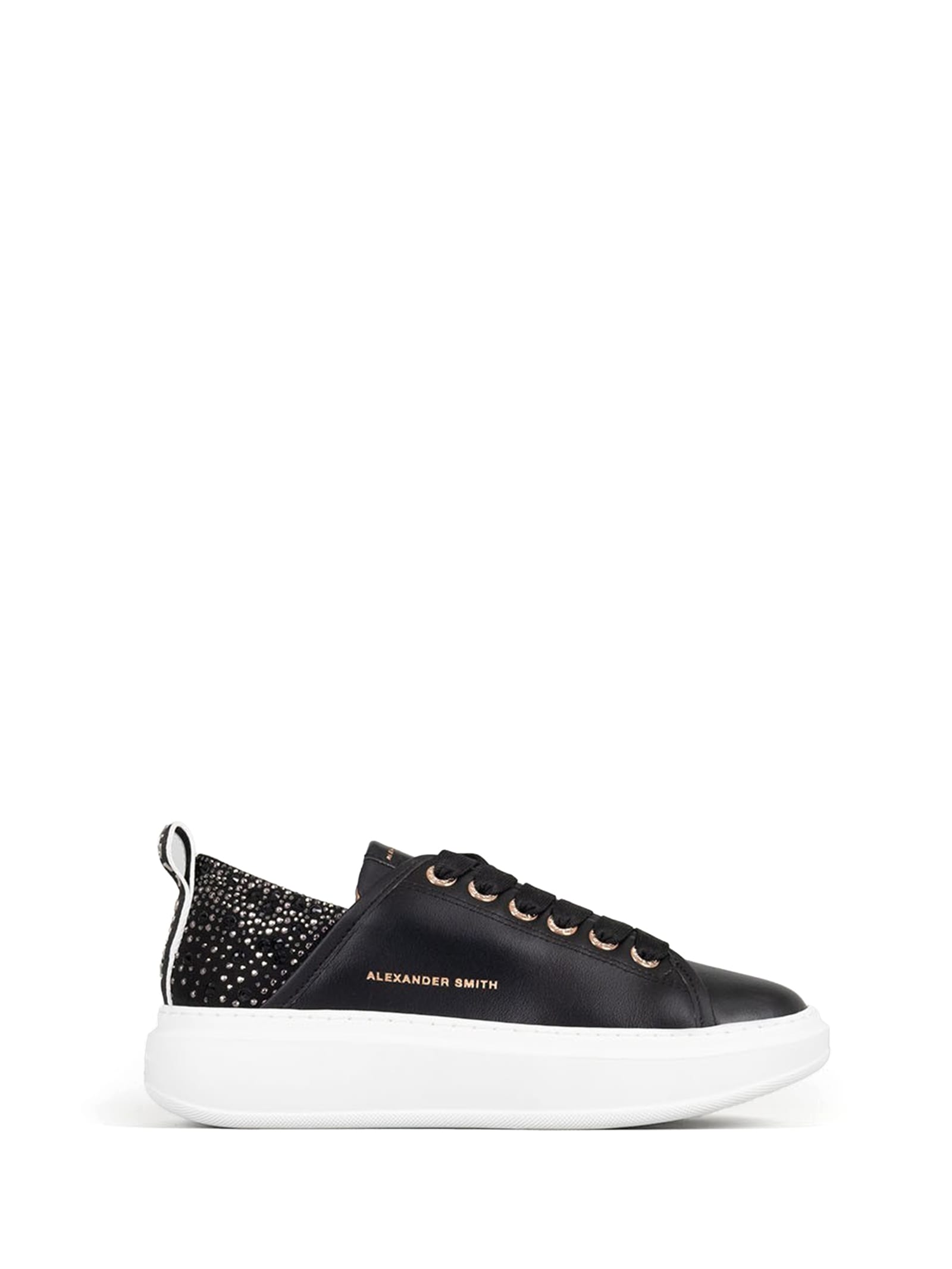 Shop Alexander Smith Black Leather Wembley Sneaker In Nero