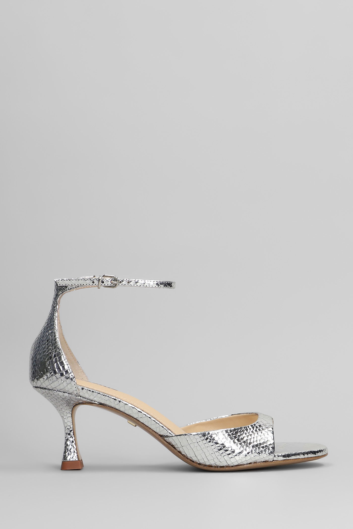 Petrina Sandals In Silver Leather