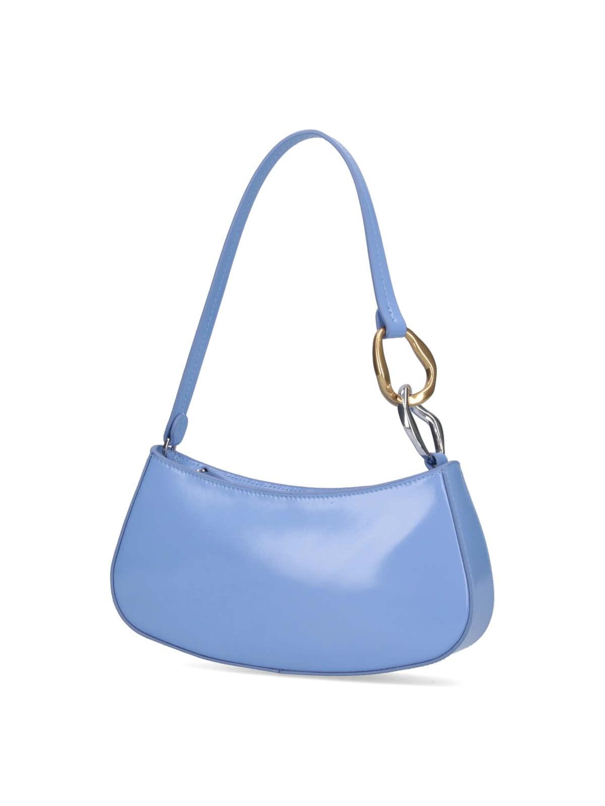 Shop Staud Mini Ollie Shoulder Bag In Blue