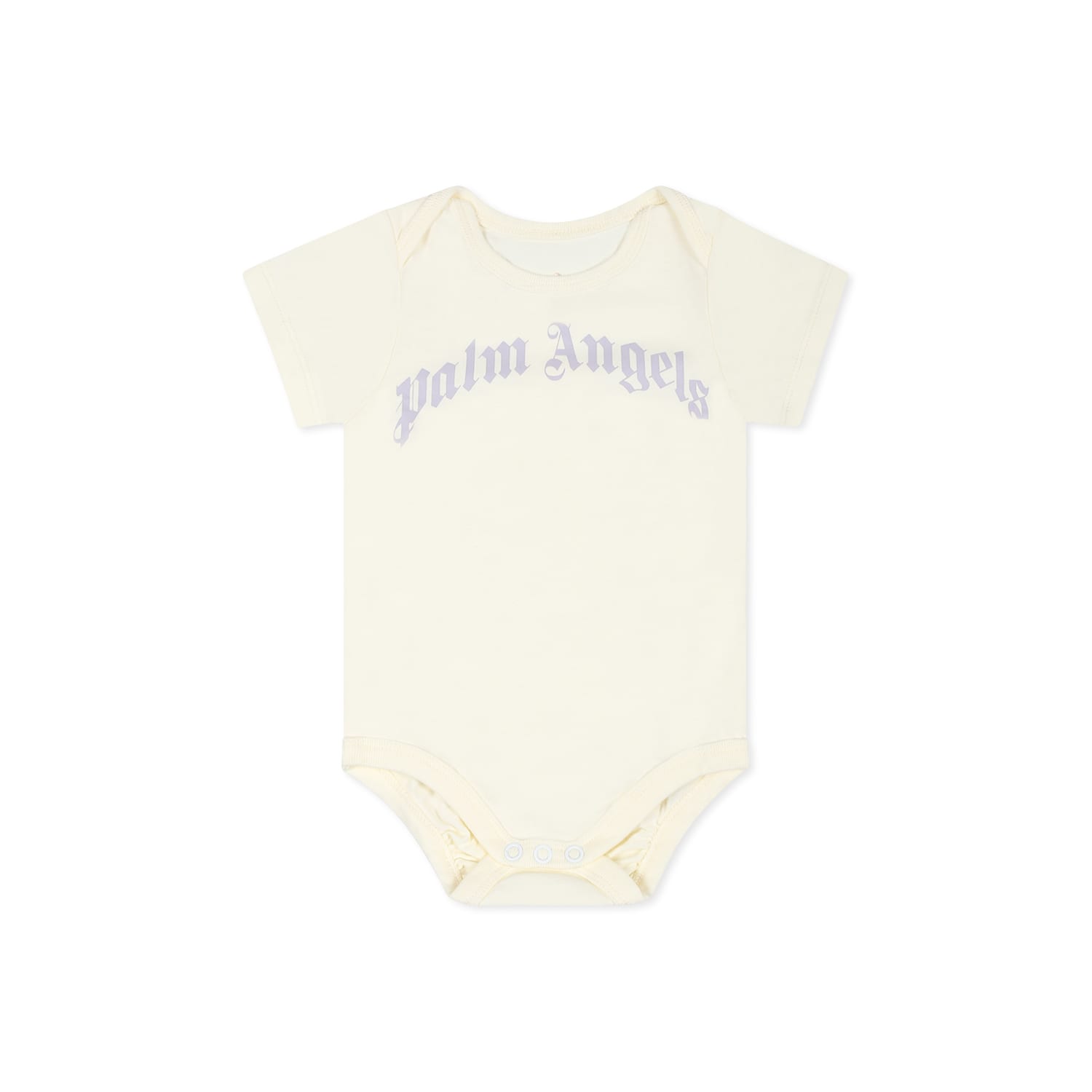Palm Angels Multicolor Bodysuit Set For Baby Girl With Logo In Multicolor