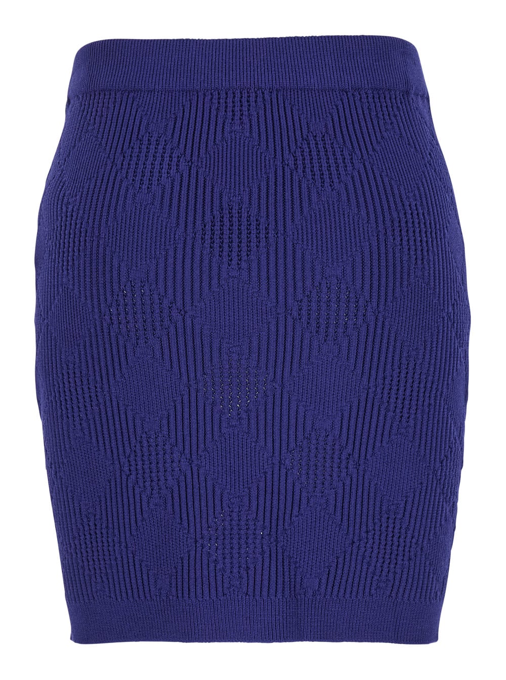 Balmain Blue Mini Skirt With Jewel Buttons In Blu