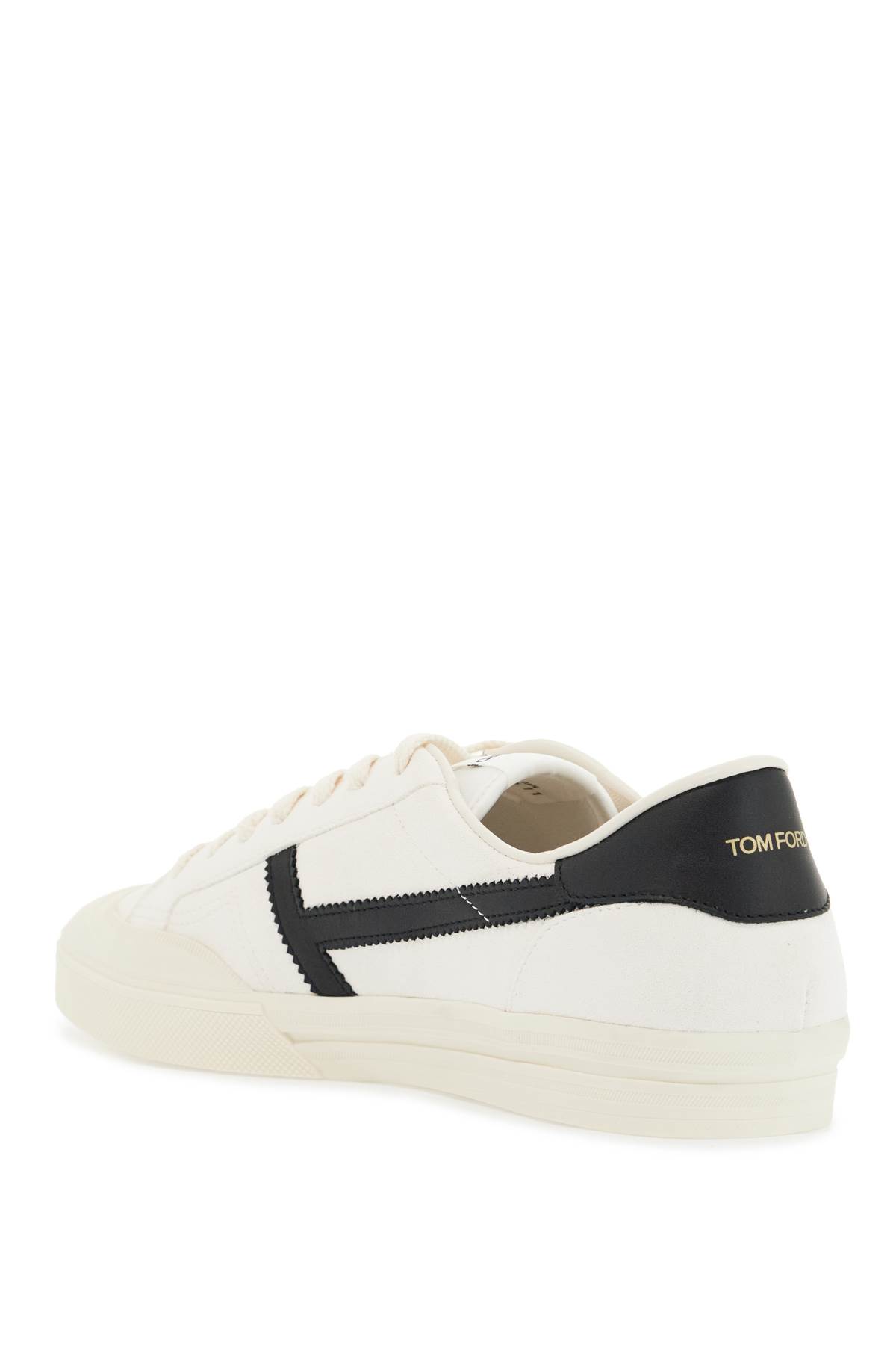 Tom Ford Jarvis Low-top Sneakers In Optical White/black + Ivory (white)