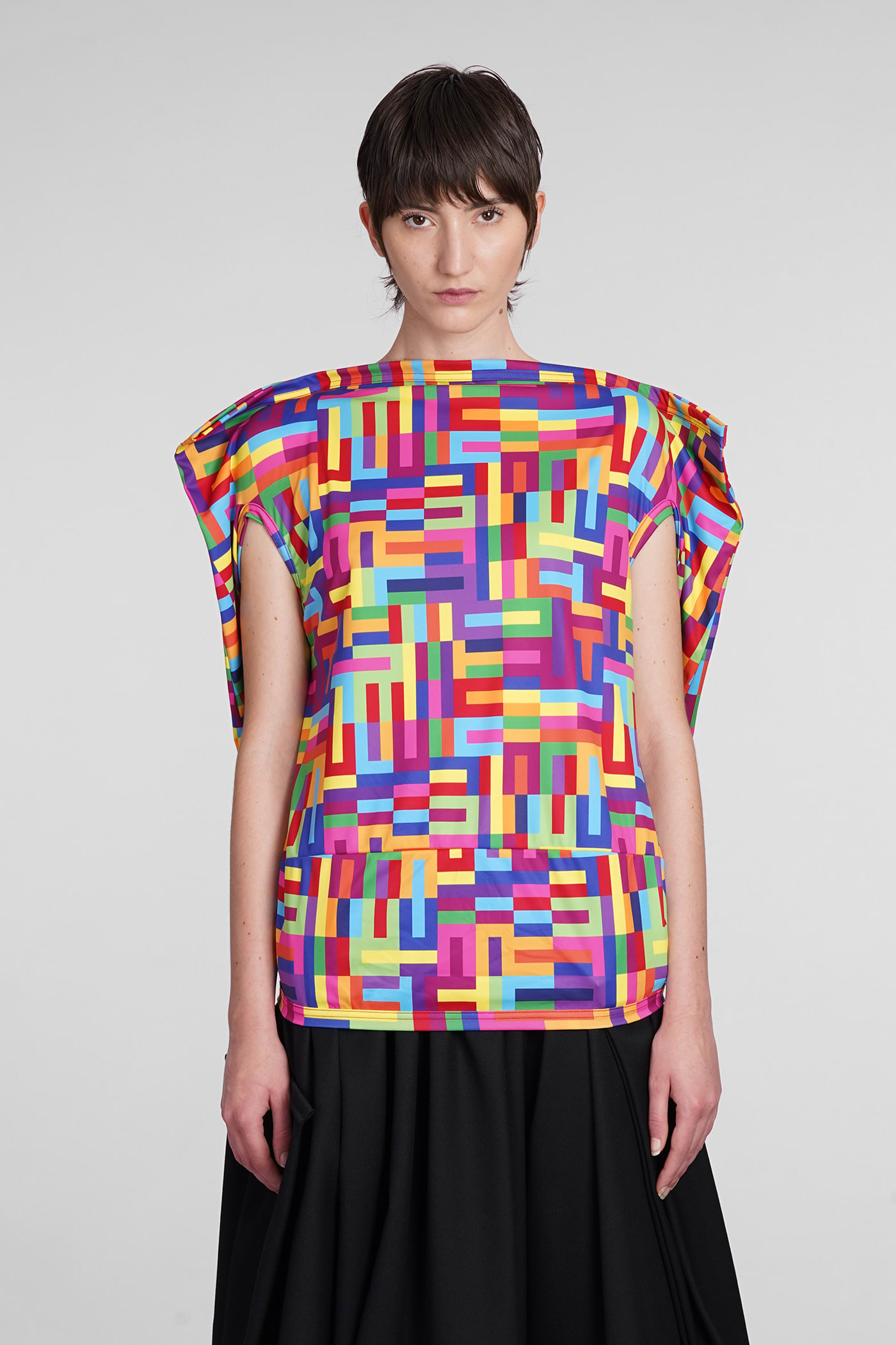 Shop Comme Des Garçons T-shirt In Multicolor Polyester