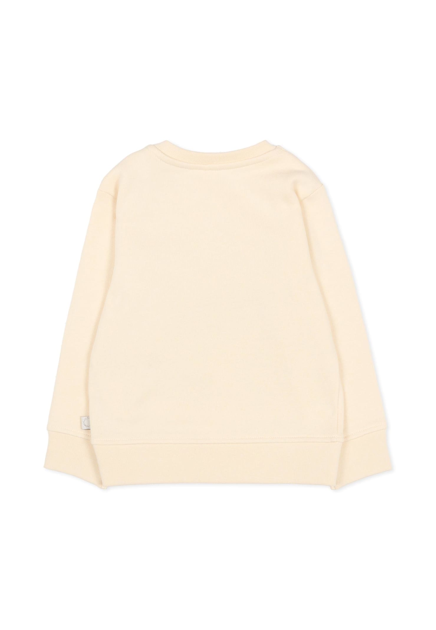 Stella Mccartney Beige Sweatshirt For Baby Boy With Space Print In Neutral