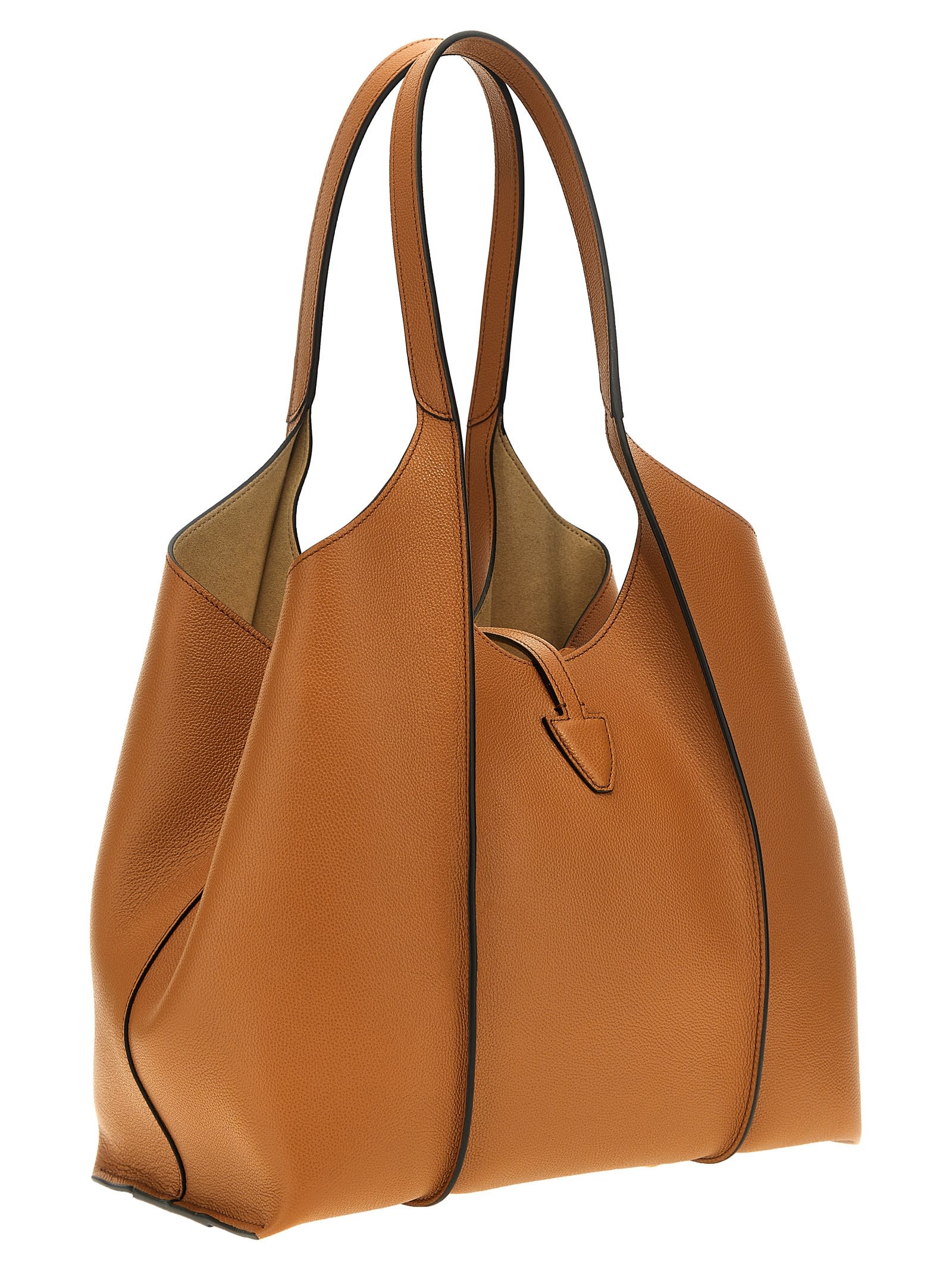 Shop Tod's T Timeless Mini Shopping Bag In Brown