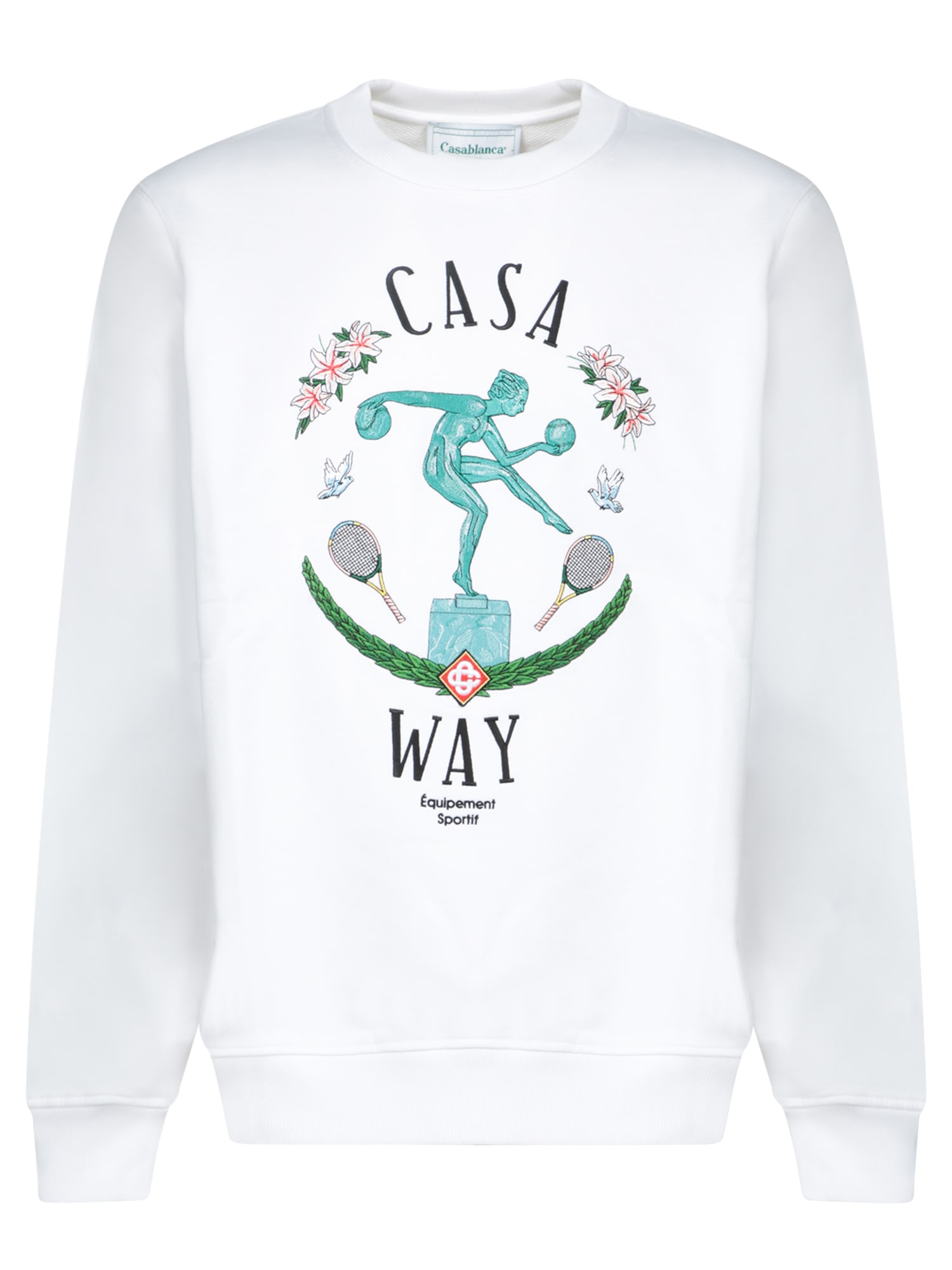 Statue Logo White Sweatshirt