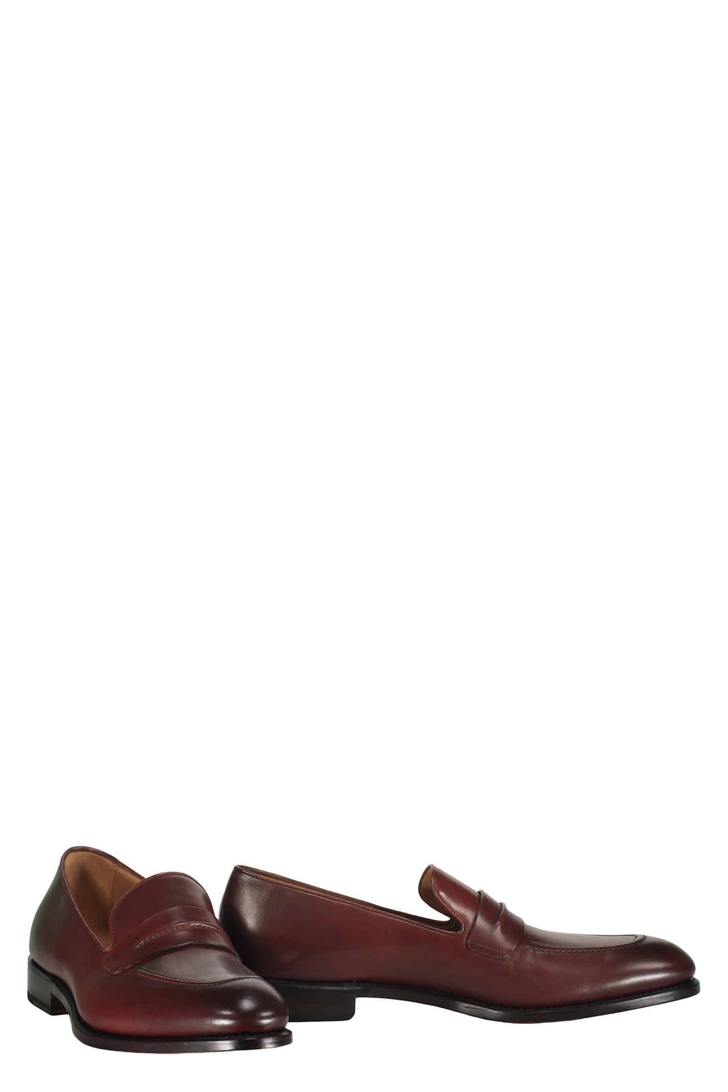 Ferragamo Man Loafers Brown Size 6 Leather In Brown