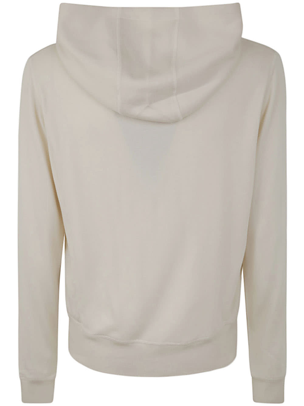 Shop Tom Ford Cut And Sewn Hood Zip Sweatshirt In Ivory