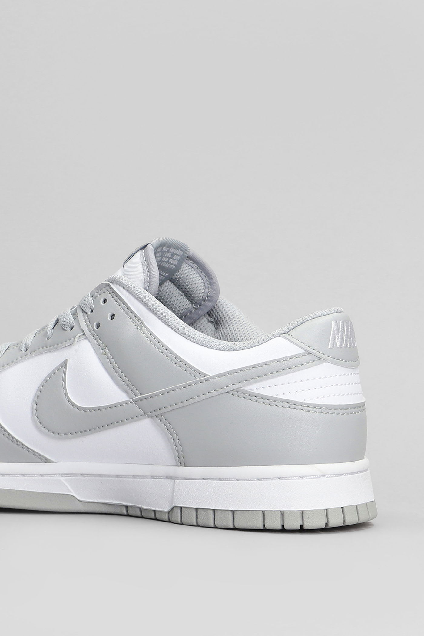 Nike Dunk Low Retro Sneakers In Grey Leather In White
