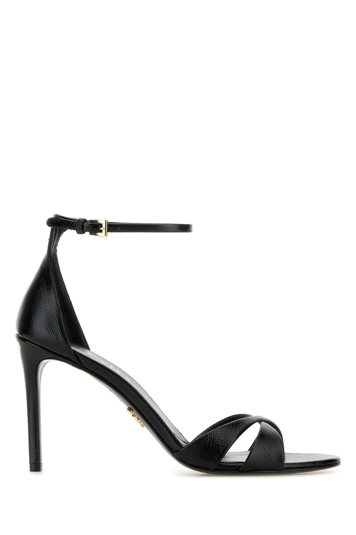 Prada Black Leather Sandals
