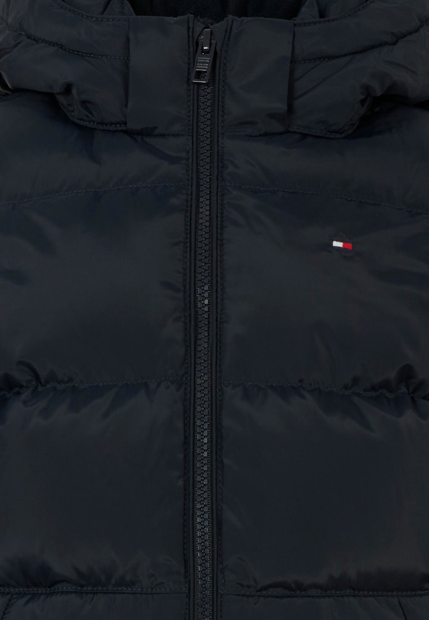 Tommy Hilfiger Blue Down Jacket For Kids With Logo In Blue