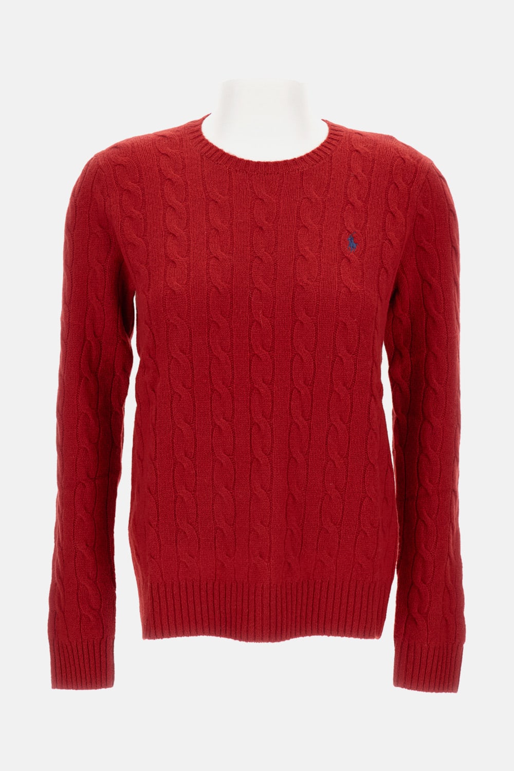 Polo Ralph Lauren Cable Knit Cashmere Blend Sweater In Red