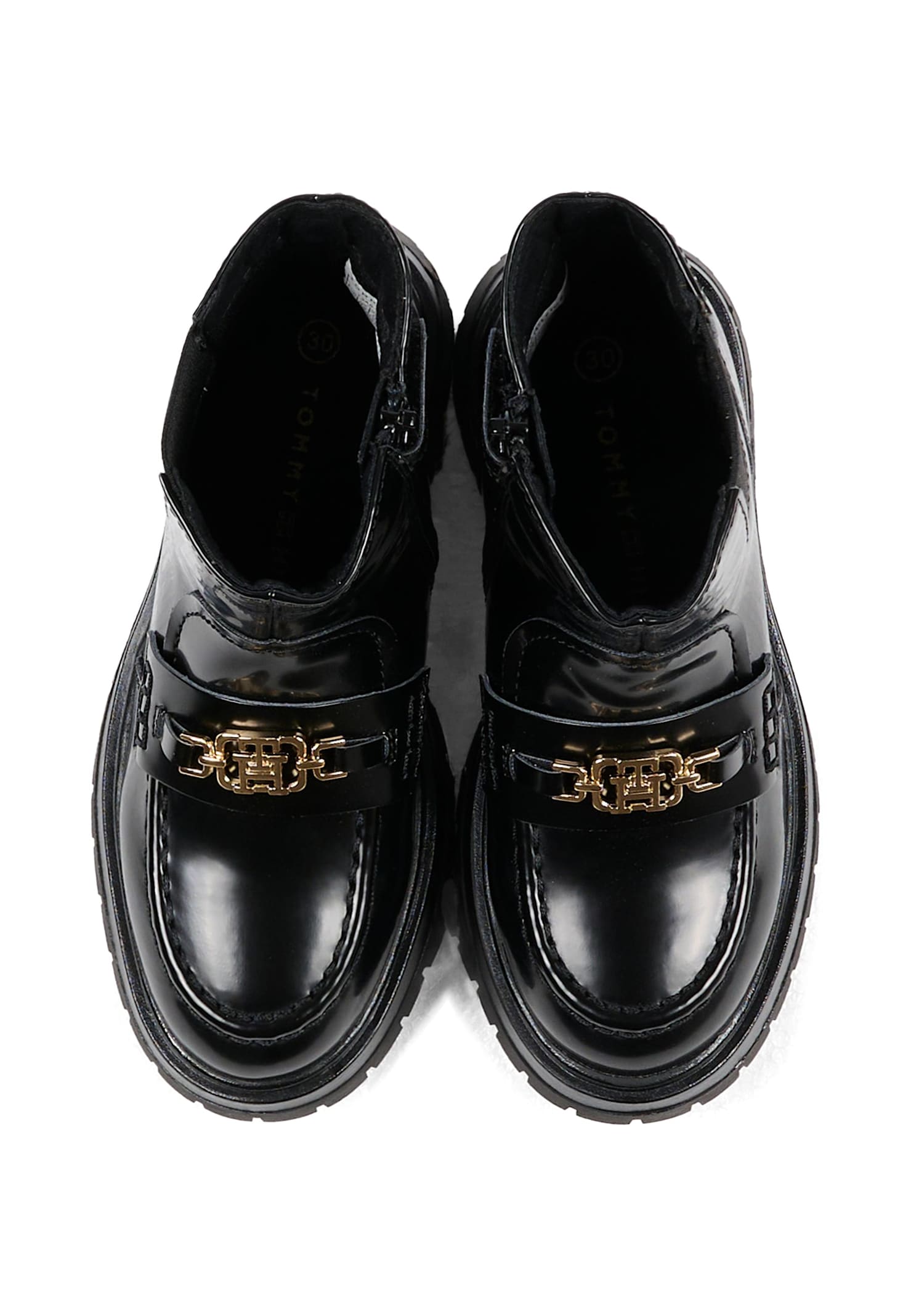 Tommy Hilfiger Black Ankle Boots For Girl With Logo In Black