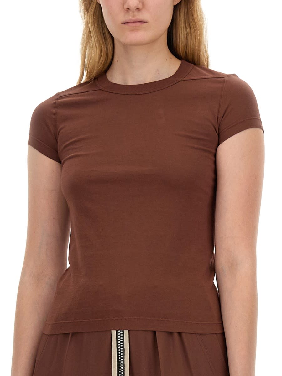 Shop Rick Owens Cotton T-shirt In Brown