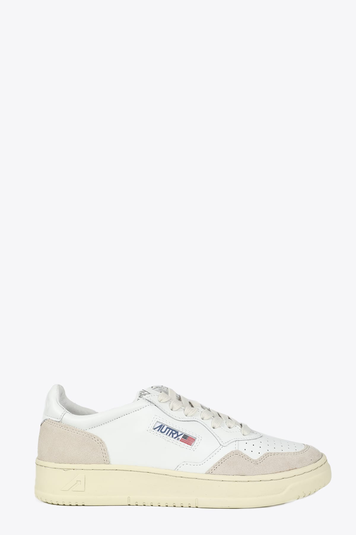 Autry 01 Low Man Leat/suede White leather low top sneaker - Medalist