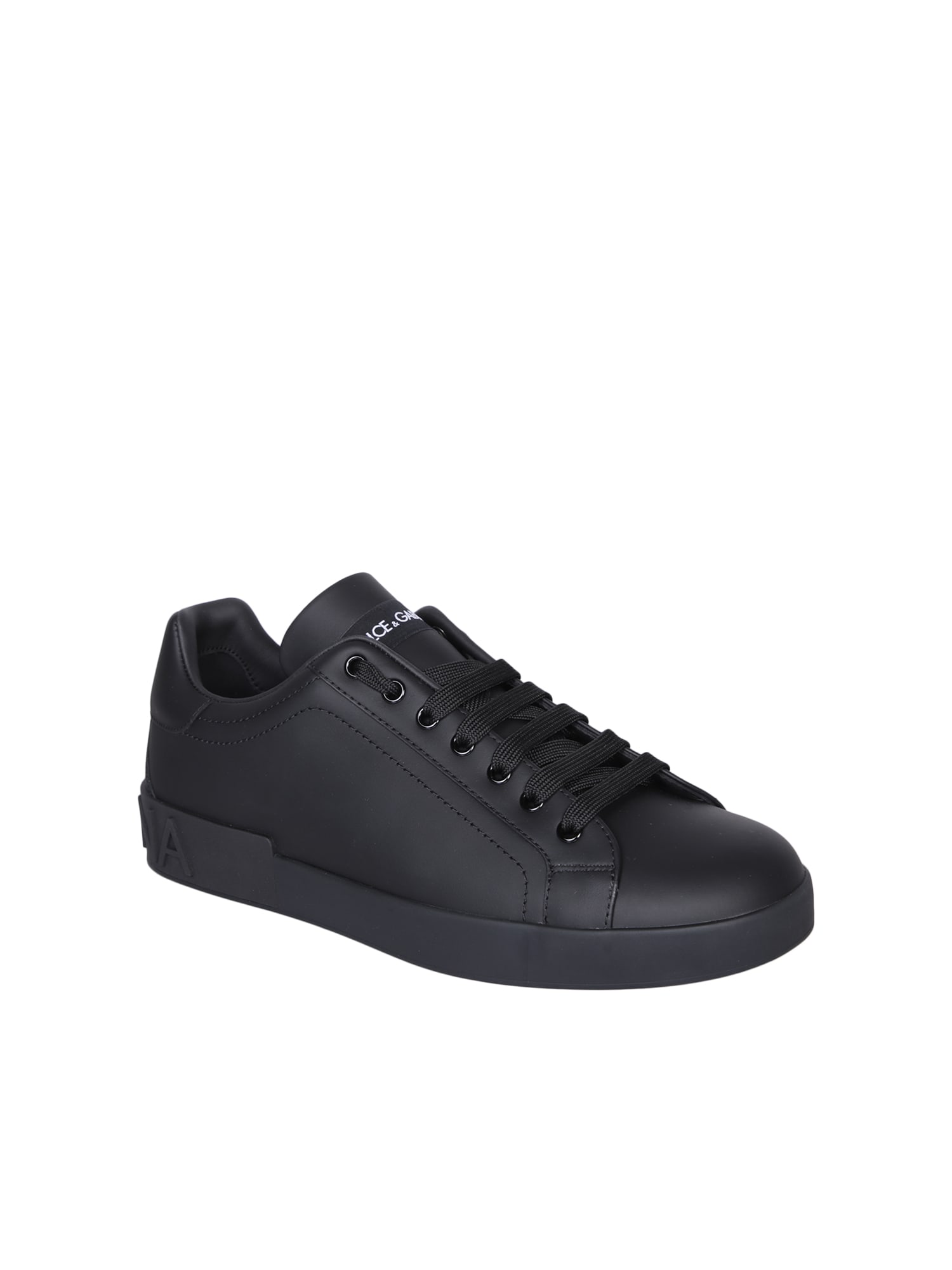 Shop Dolce & Gabbana Portofino Black Sneakers