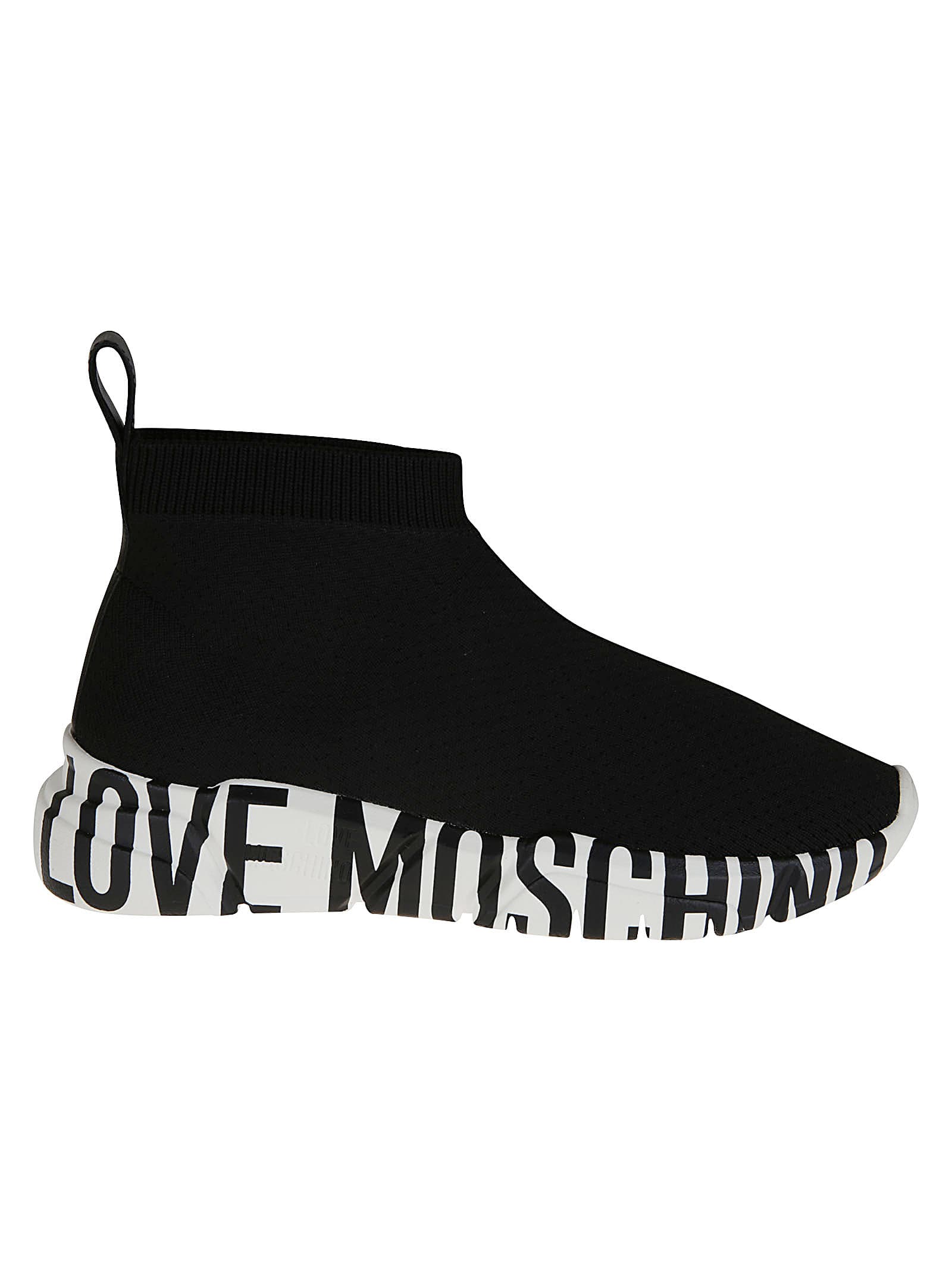 Love Moschino Logo Printed Sole Knit Sneakers