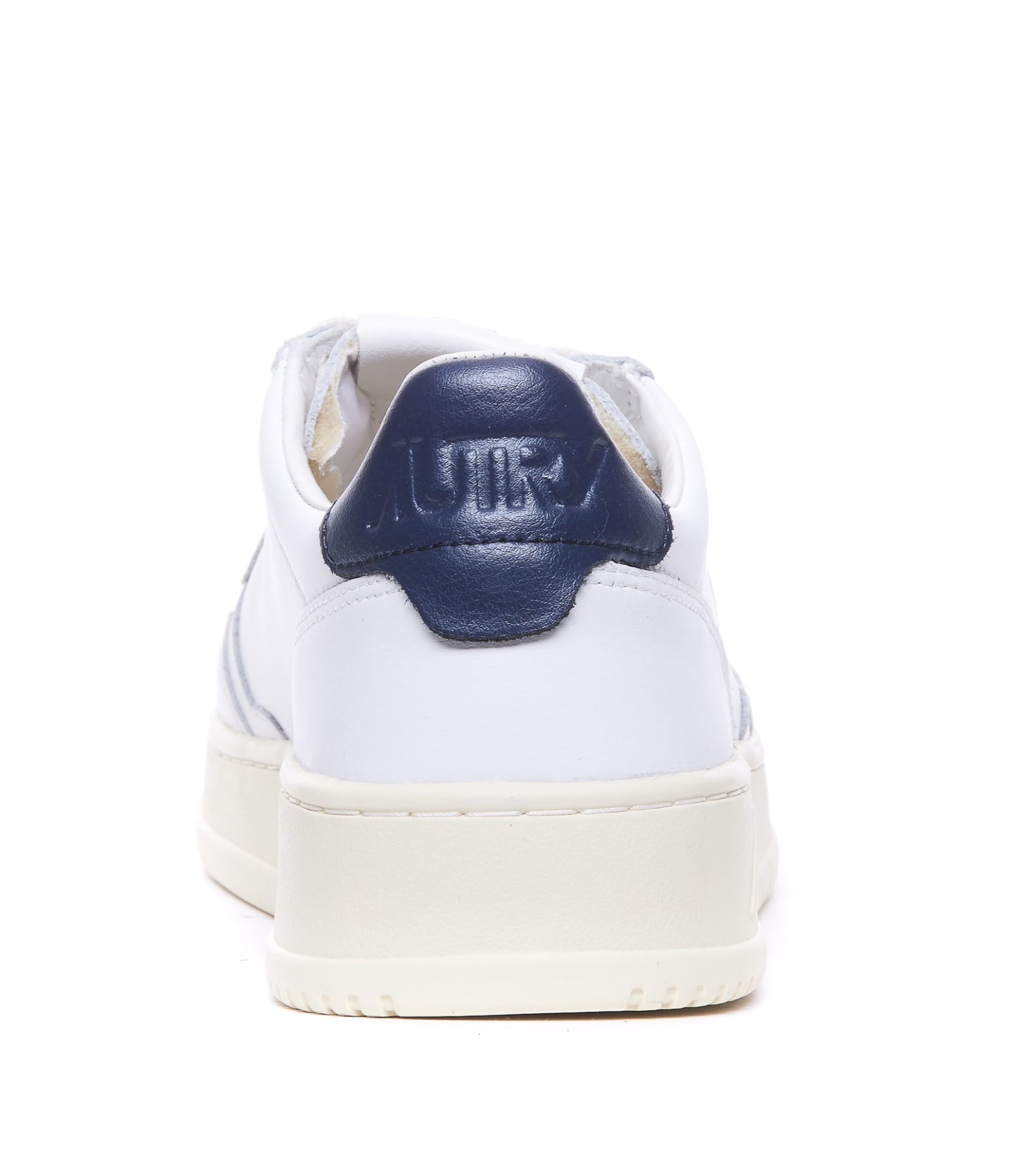 Autry Black And White Leather Sneakers In White