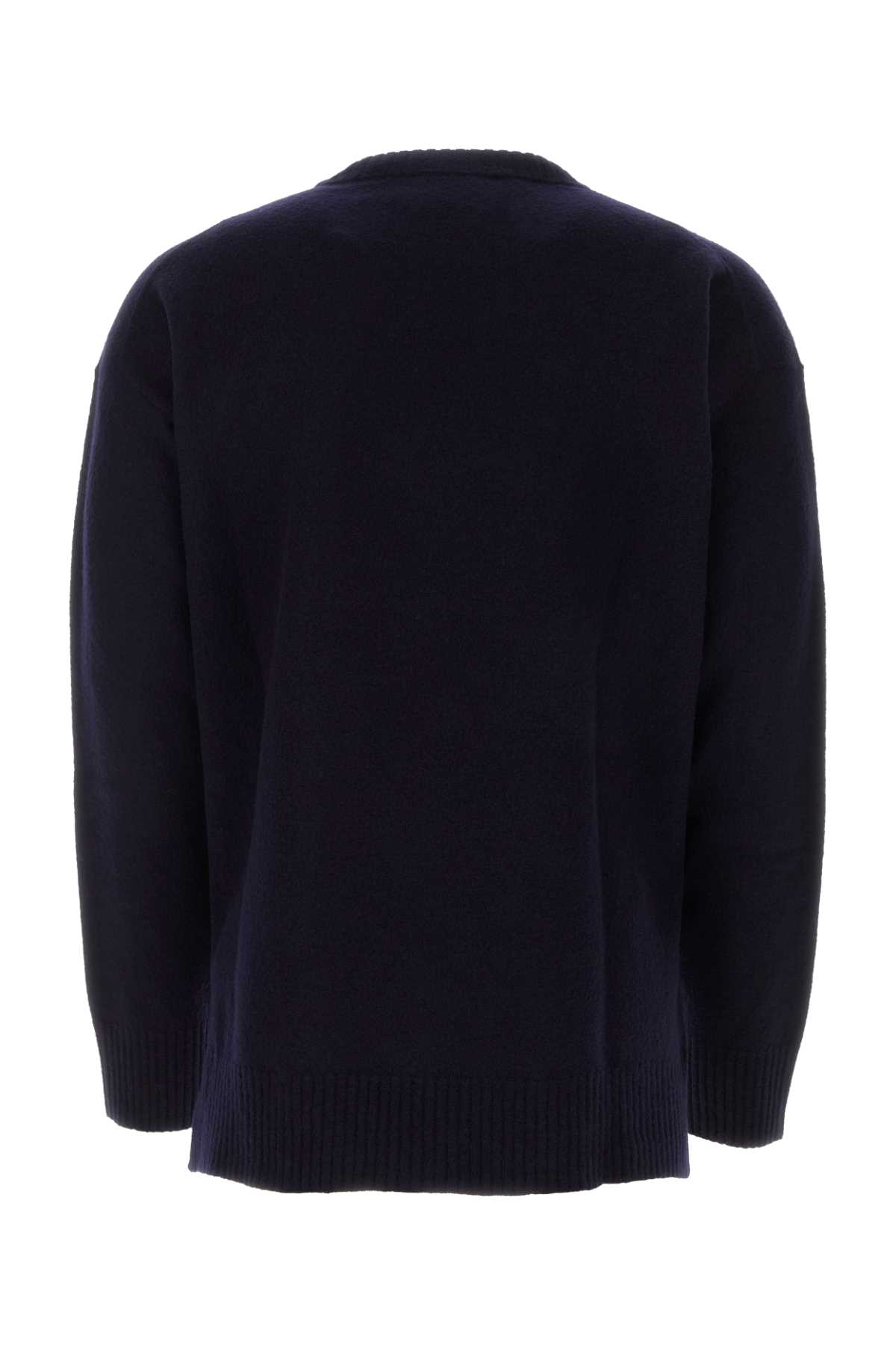 Shop Jil Sander Dark Blue Wool Oversize Sweater In 402