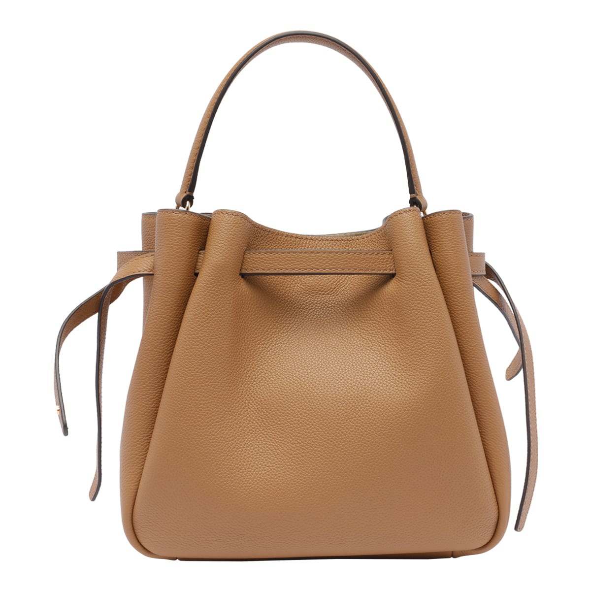 Tory Burch Textured Pebble Bucket Bag With Gold Hardware In Neutral
