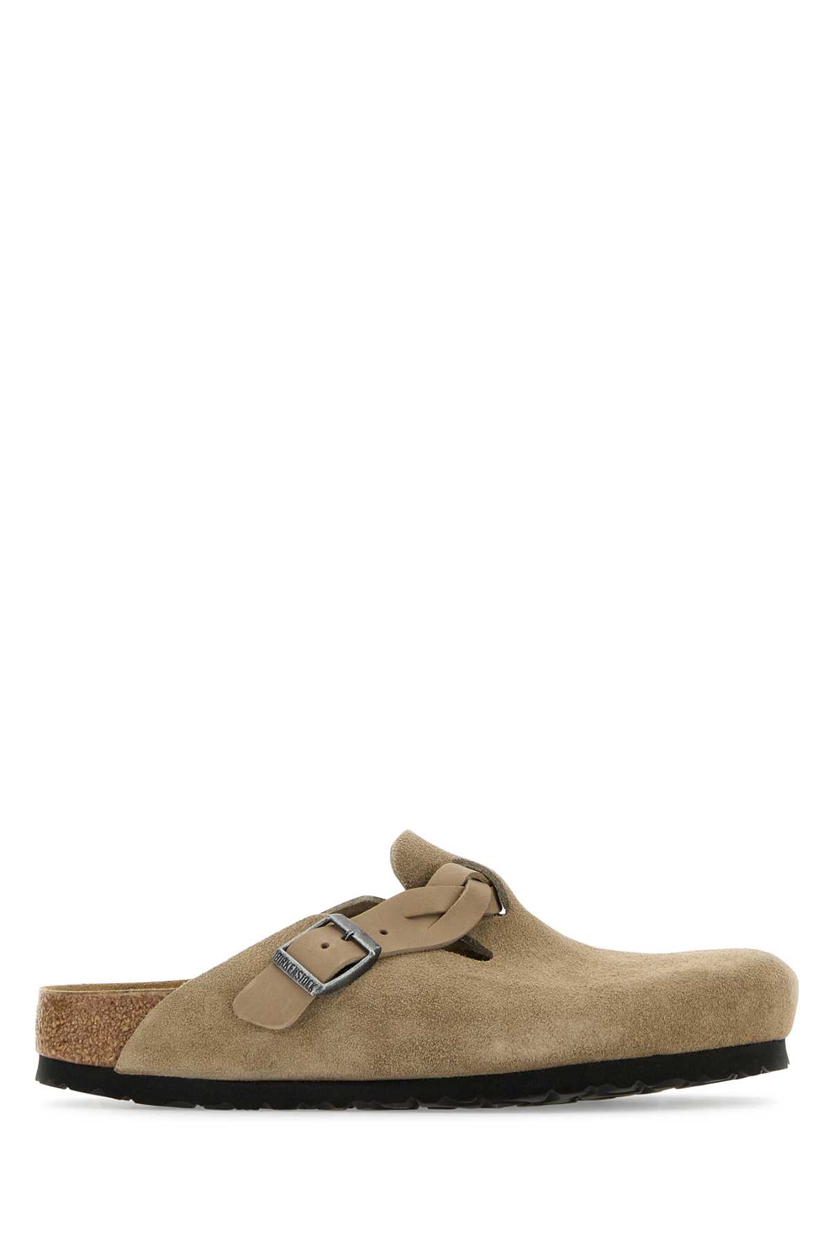 Dove Grey Suede Boston Slippers Birkenstock