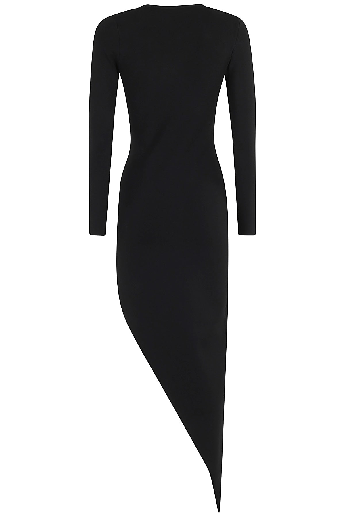 Shop Alexander Wang Asymmetrical Dress With Diagonal Hem In Black